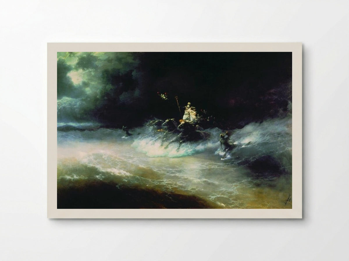 Travel of Poseidon by Sea - Ivan Aivazovsky - Poster