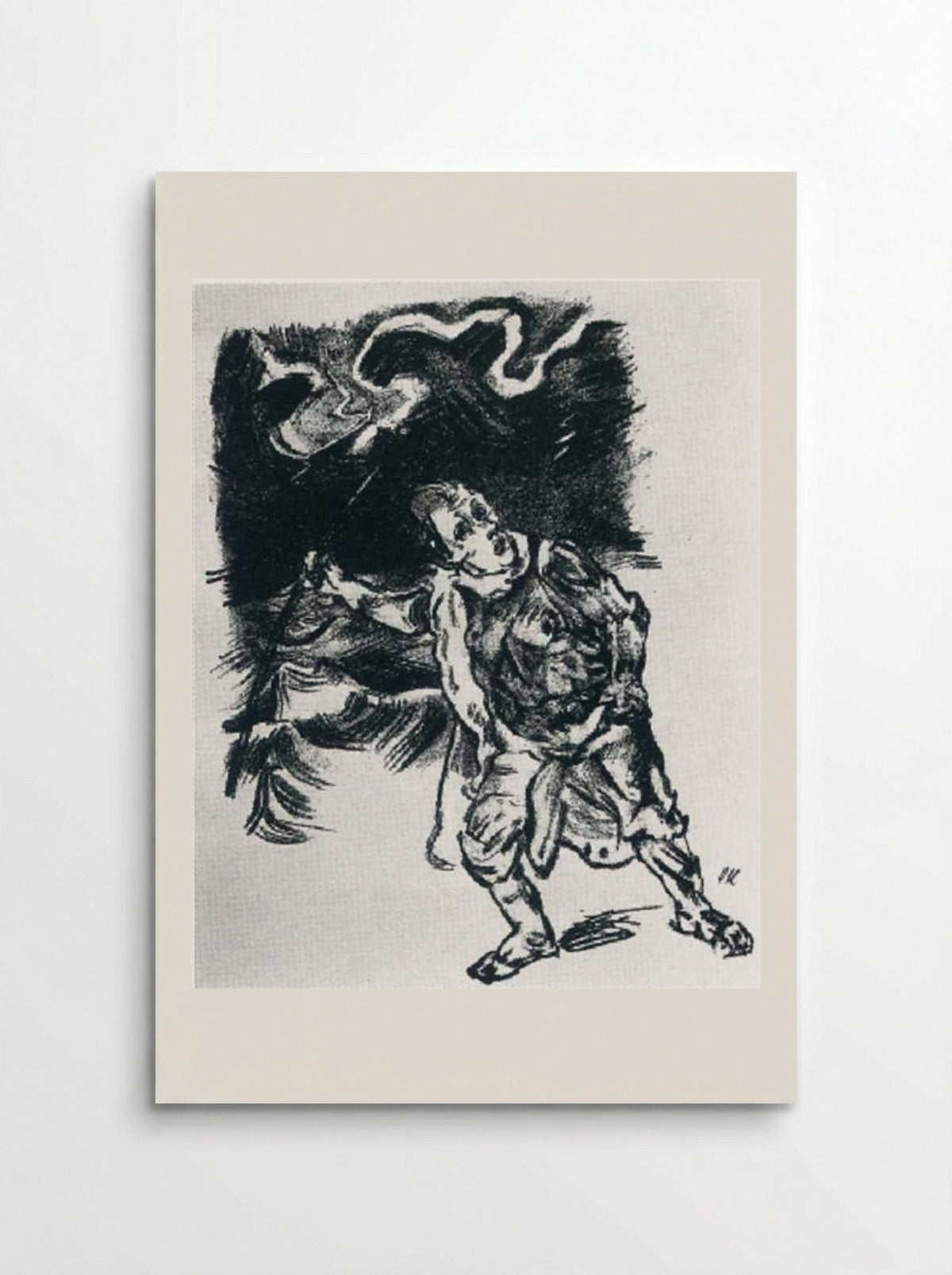 Traveler in a Thunderstorm - Oskar Kokoschka - Poster