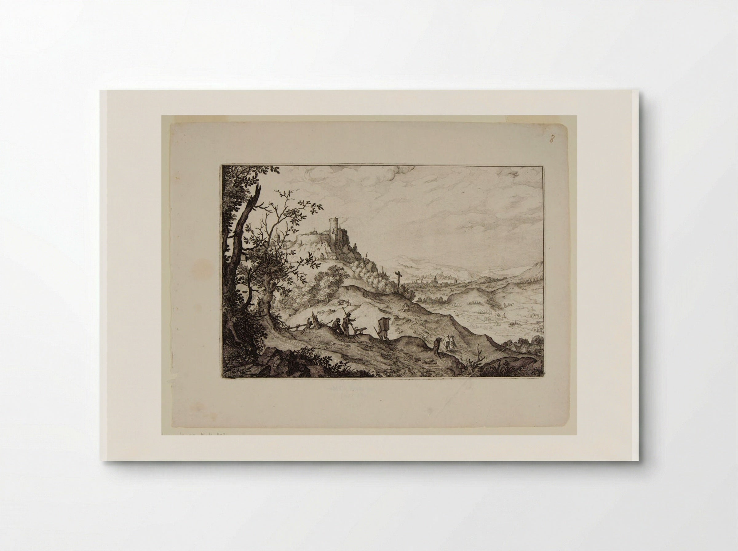 Travelers in a Landscape - Claes Jansz. Visscher - Poster
