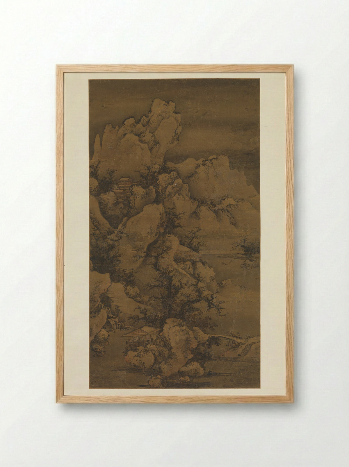Traveling through Snow-Covered Mountains - Yao Yanqing - Framed Print Wood