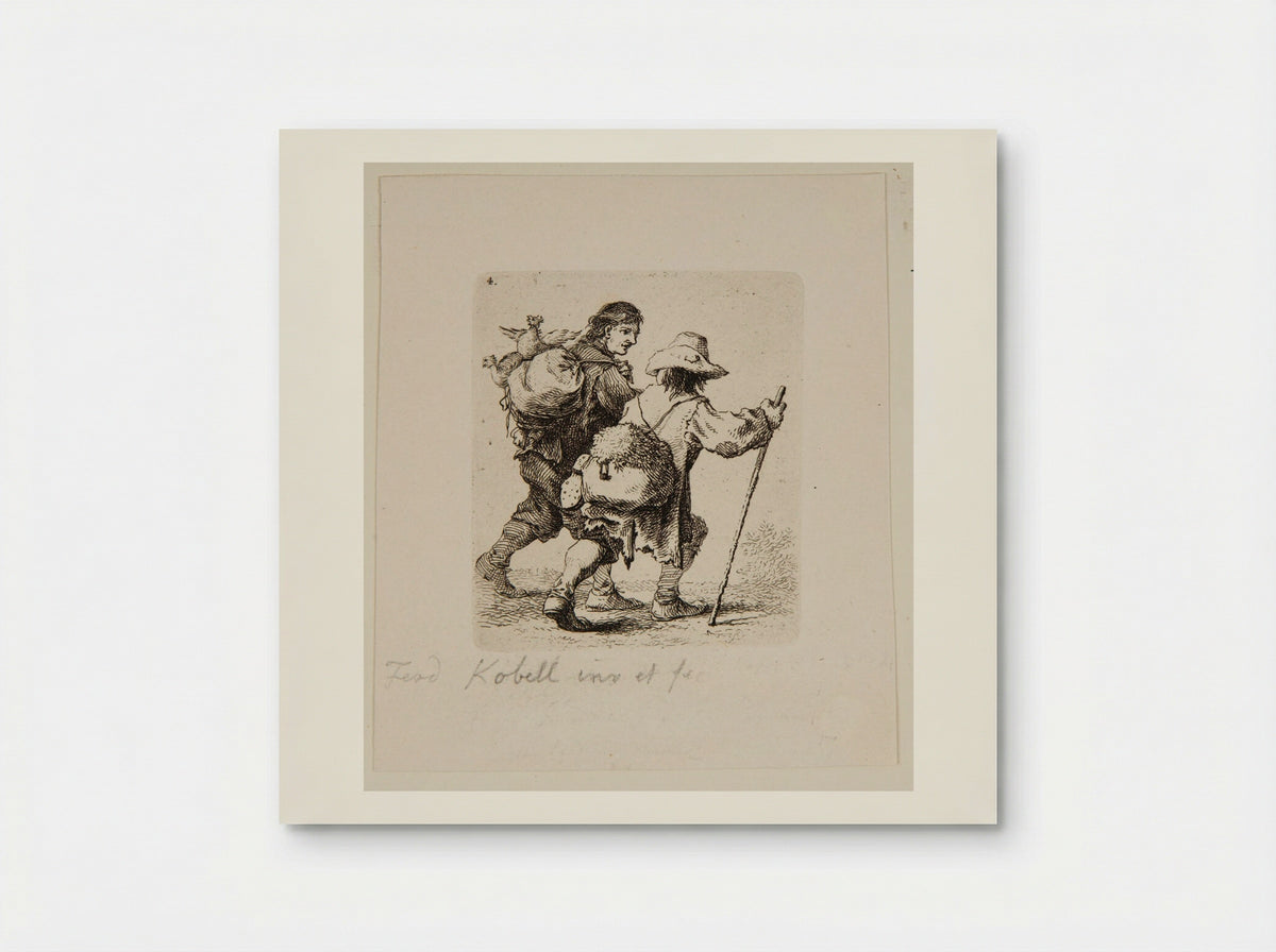 Traveller with a Knapsack - Ferdinand Kobell - Poster