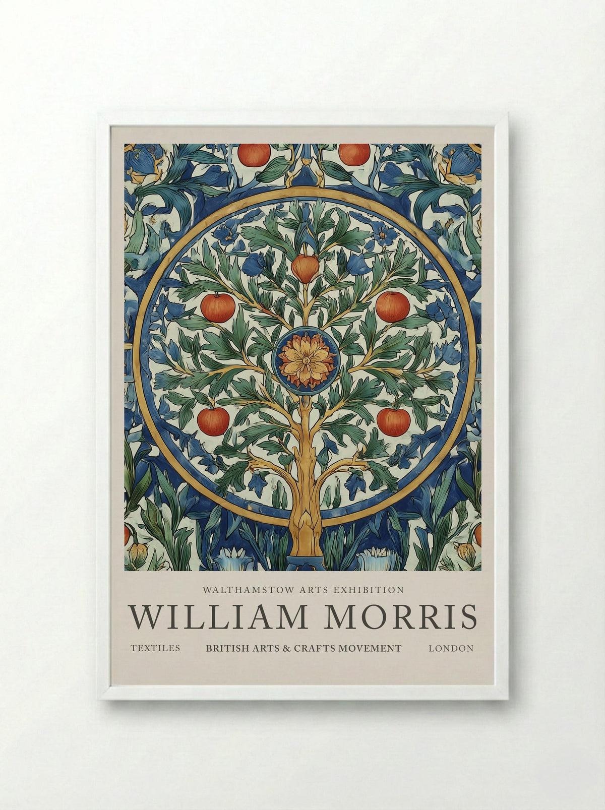Tree of Abundance - William Morris - Framed Print White