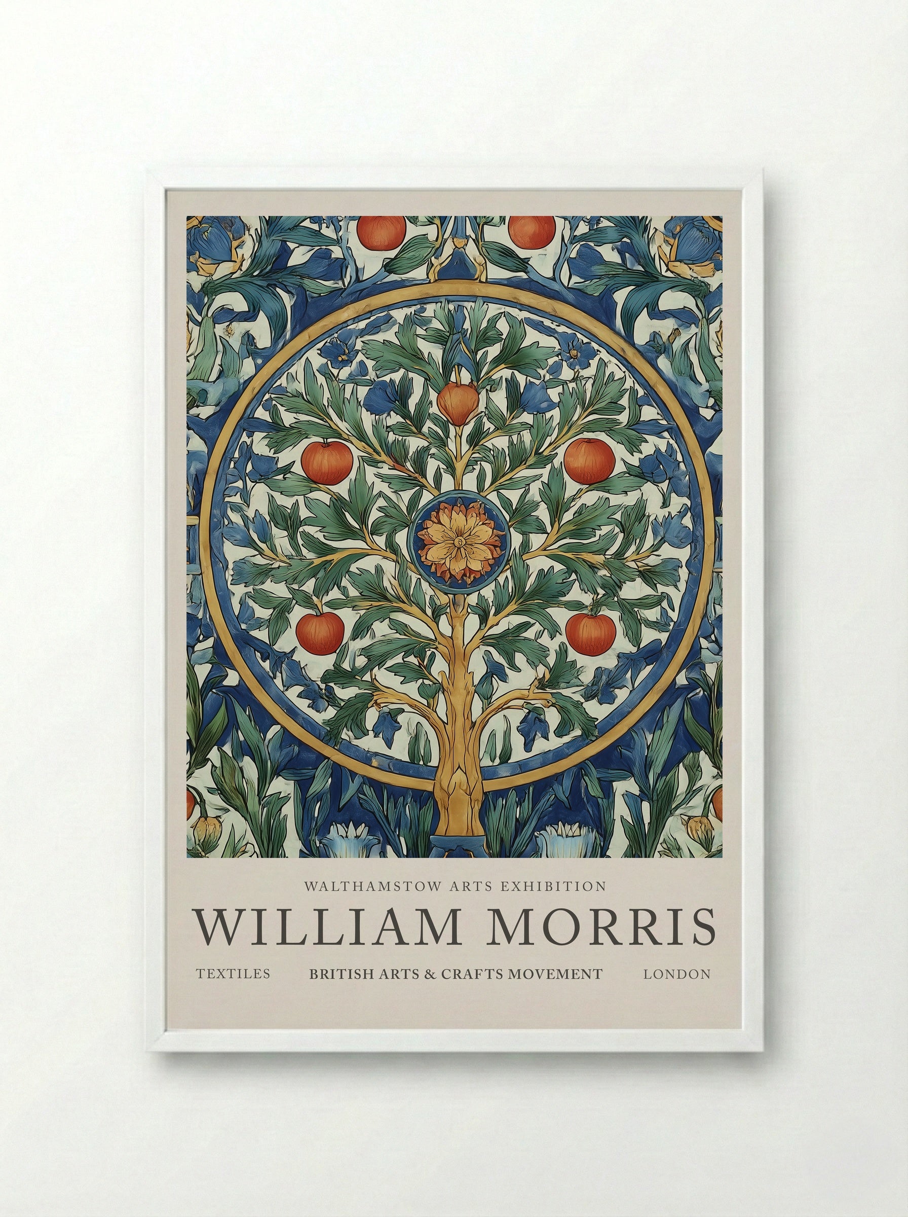 Tree of Abundance - William Morris - Framed Print White