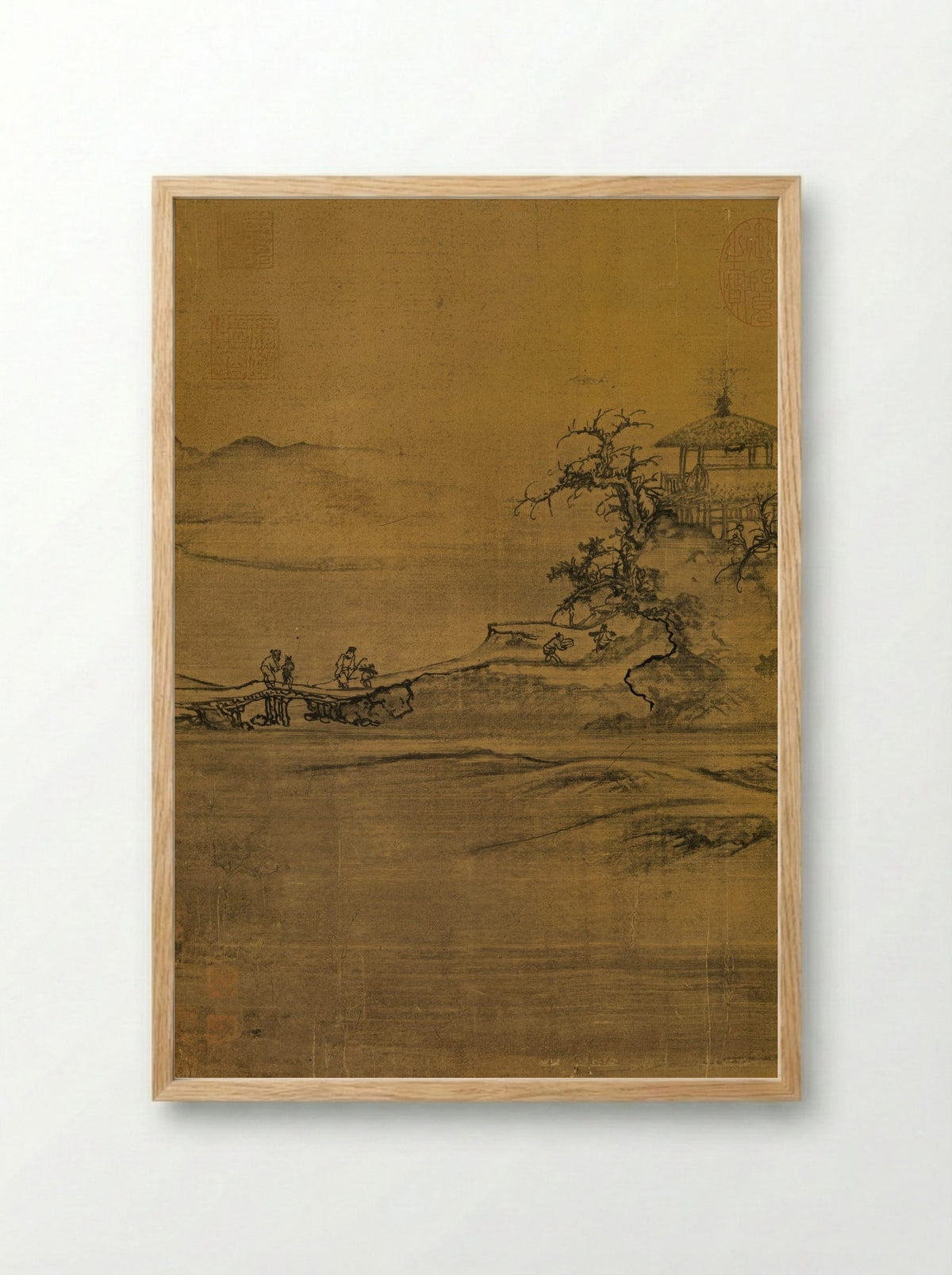 Trees (Attributed to Guo Xi) - Guo Xi - Framed Print Wood