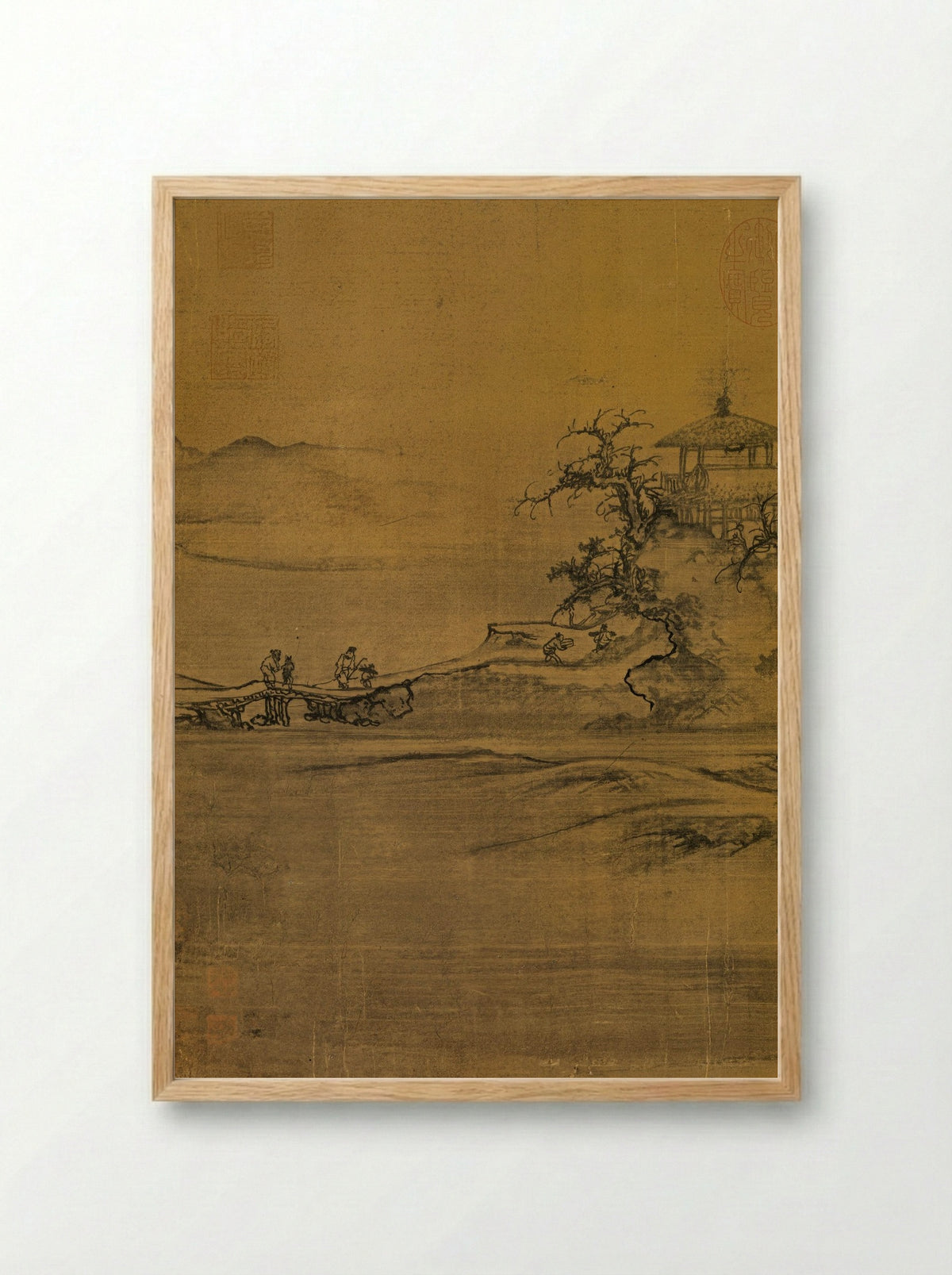 Trees (Attributed to Guo Xi) - Guo Xi - Framed Print Wood