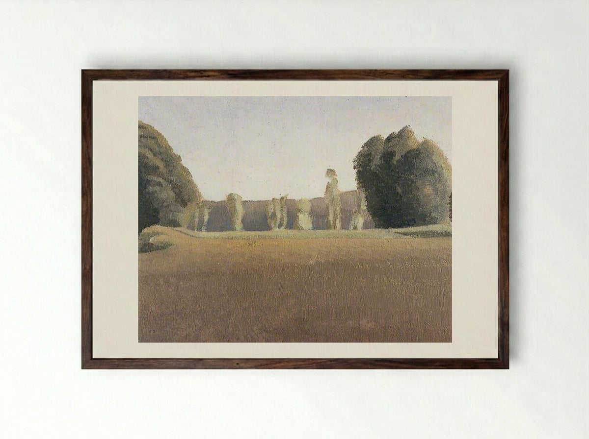 Trees at Roydon - Winifred Knights - Framed Print Dark Wood