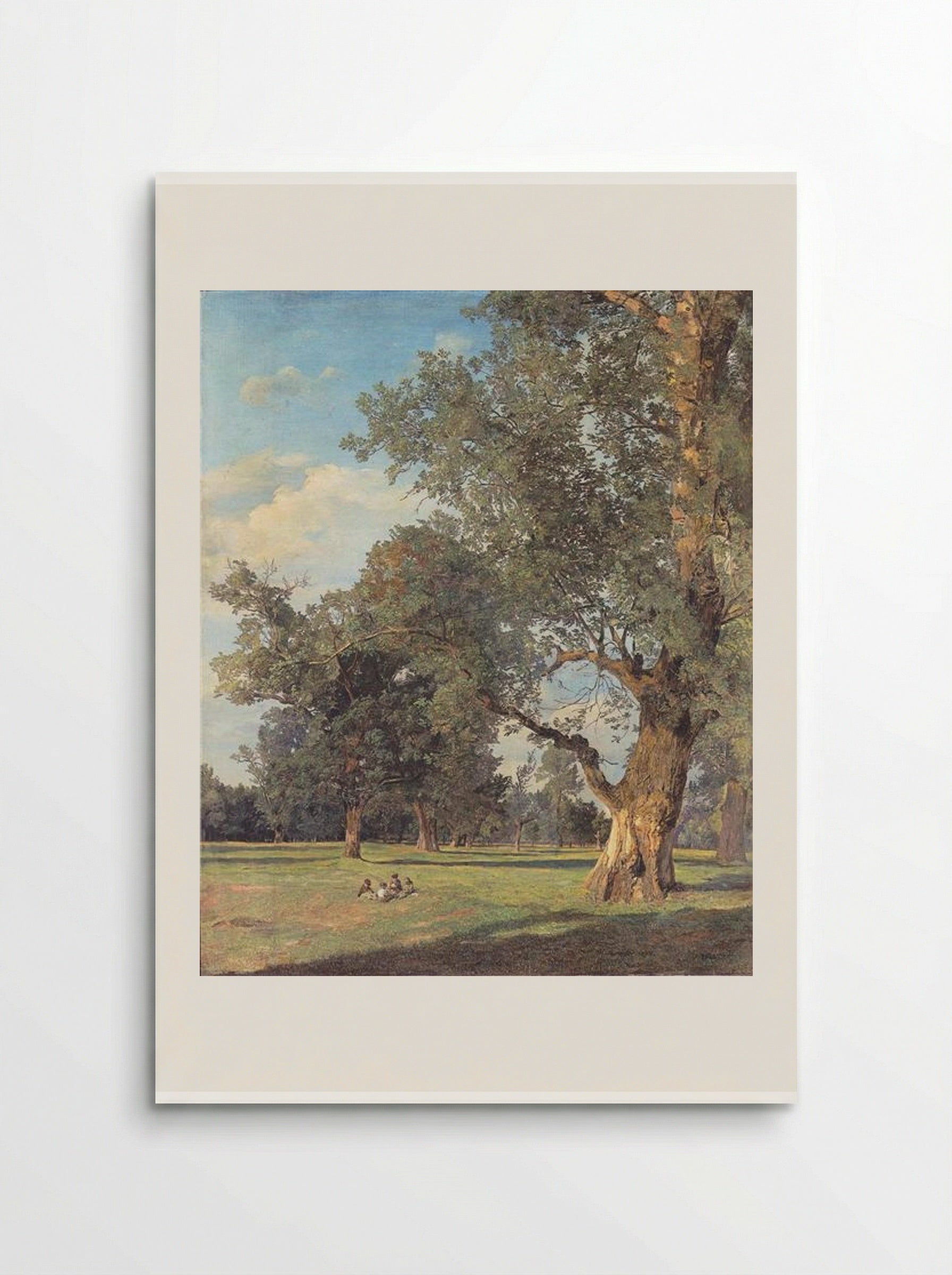 Trees in the Prater with seated figures - Ferdinand Georg Waldmüller - Poster