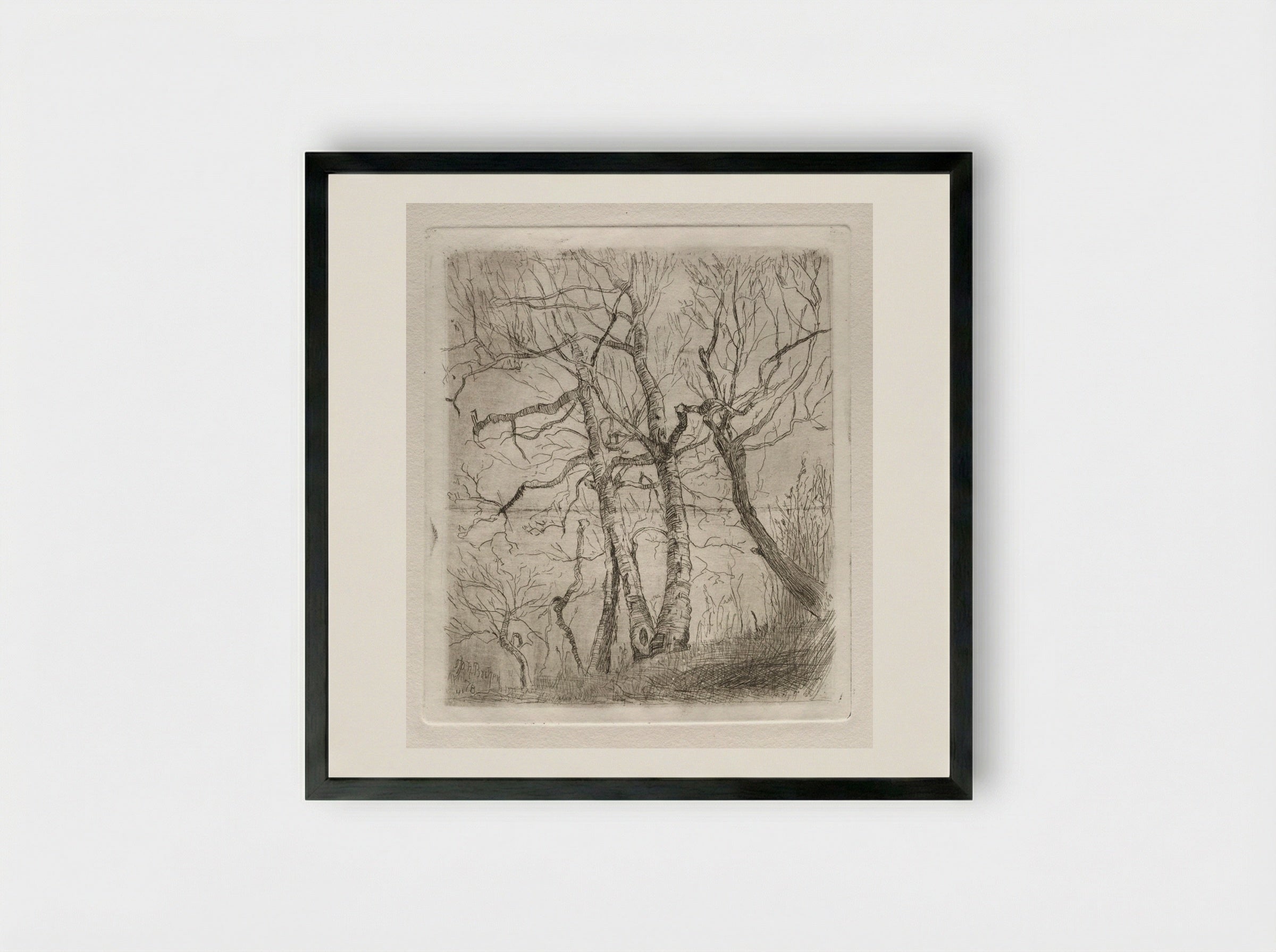 Trees - Otto H. Bacher - Framed Print Black