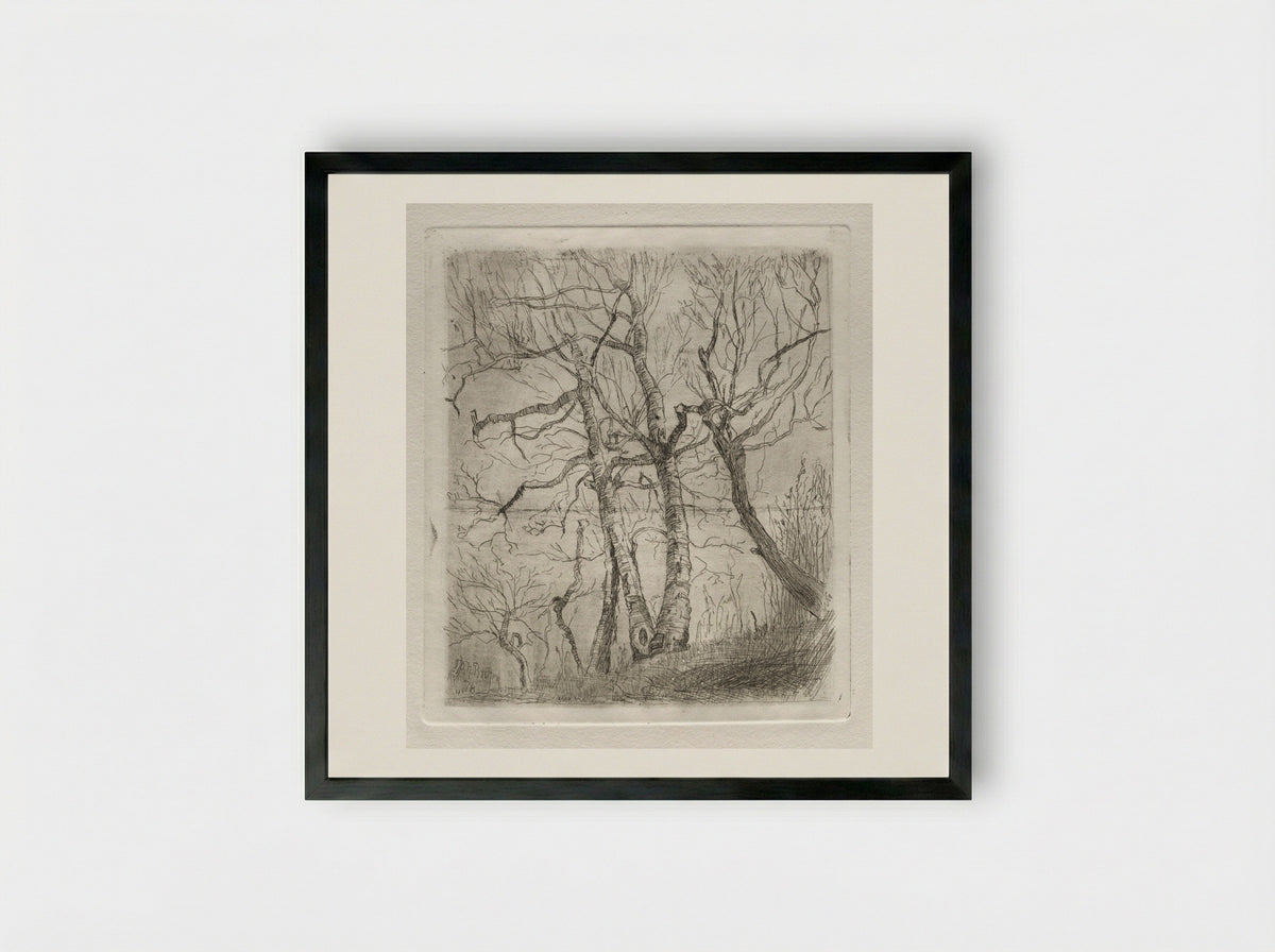 Trees - Otto H. Bacher - Framed Print Black