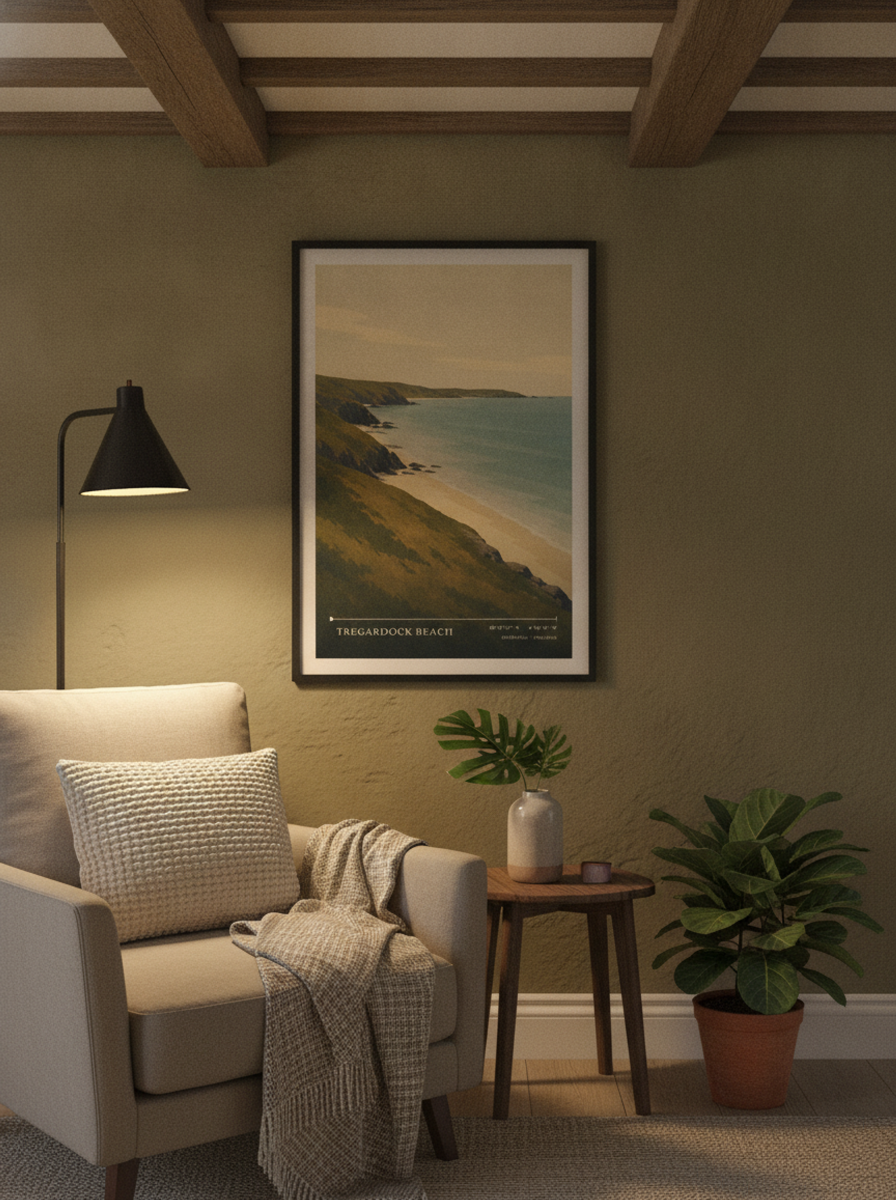 Tregardock Beach Cornwall England Travel Poster - Lifestyle