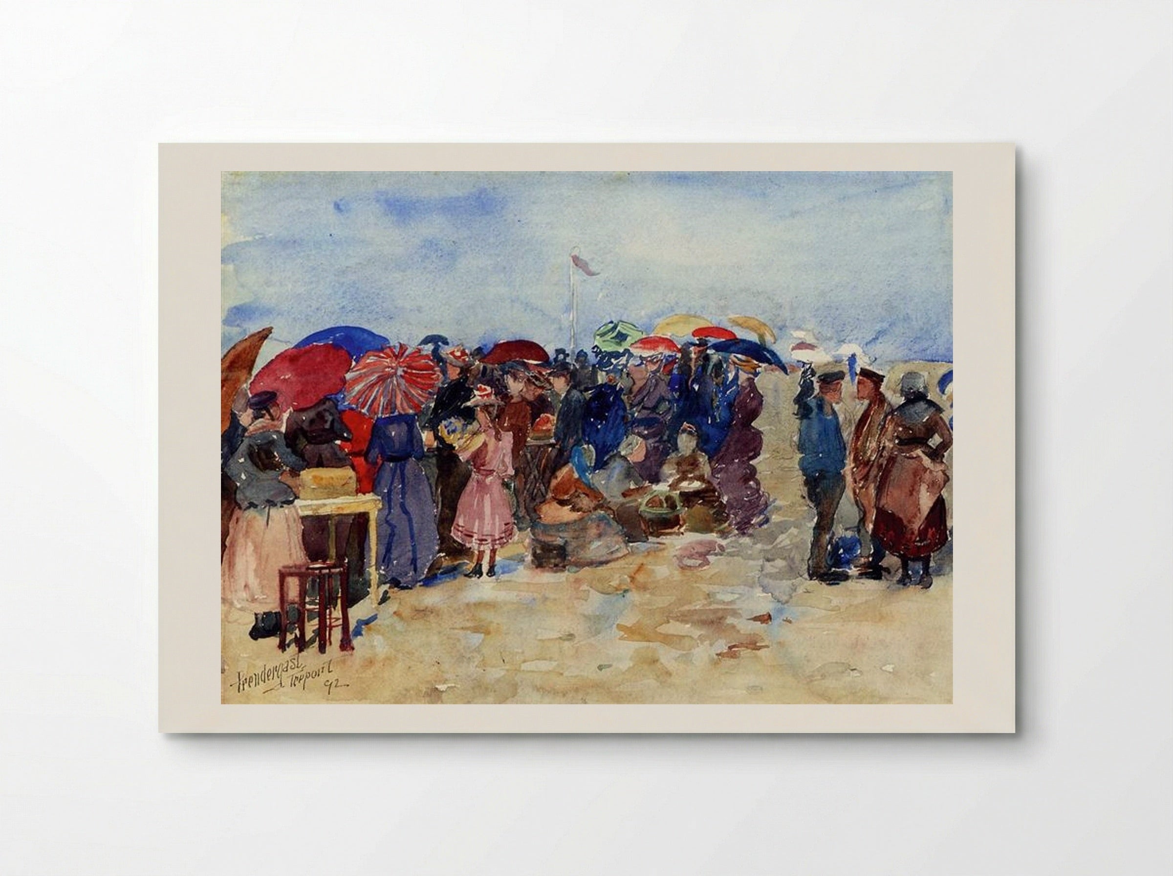 Treport Beach (also known as A Very Sunny Day, Treport) - Maurice Prendergast - Poster