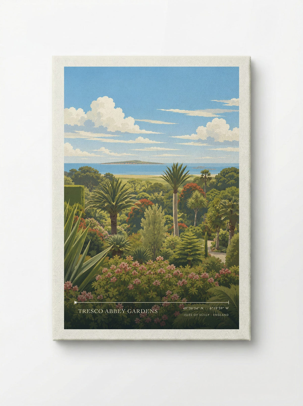 Tresco Abbey Gardens, Isles of Scilly | Travel Poster - Canvas