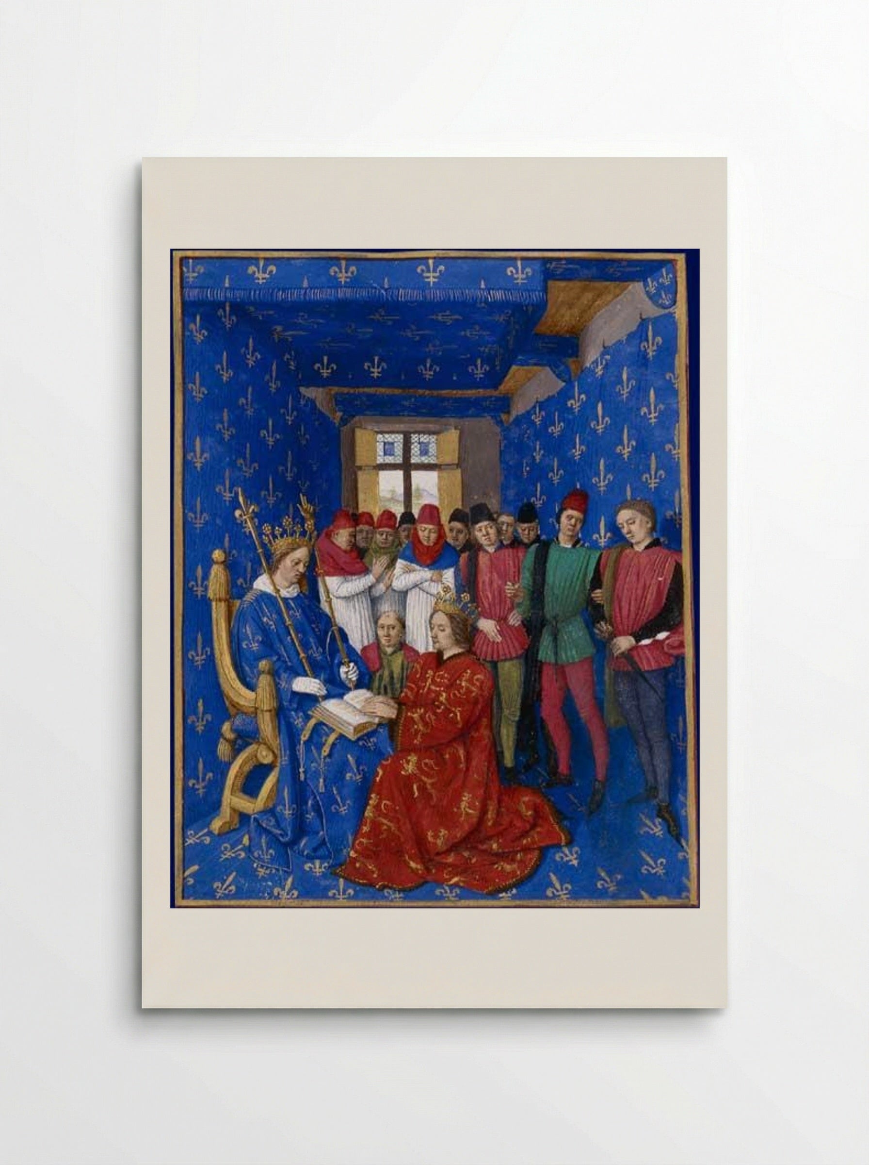 Tribute of Edward III to Philip VI - Jean Fouquet - Poster