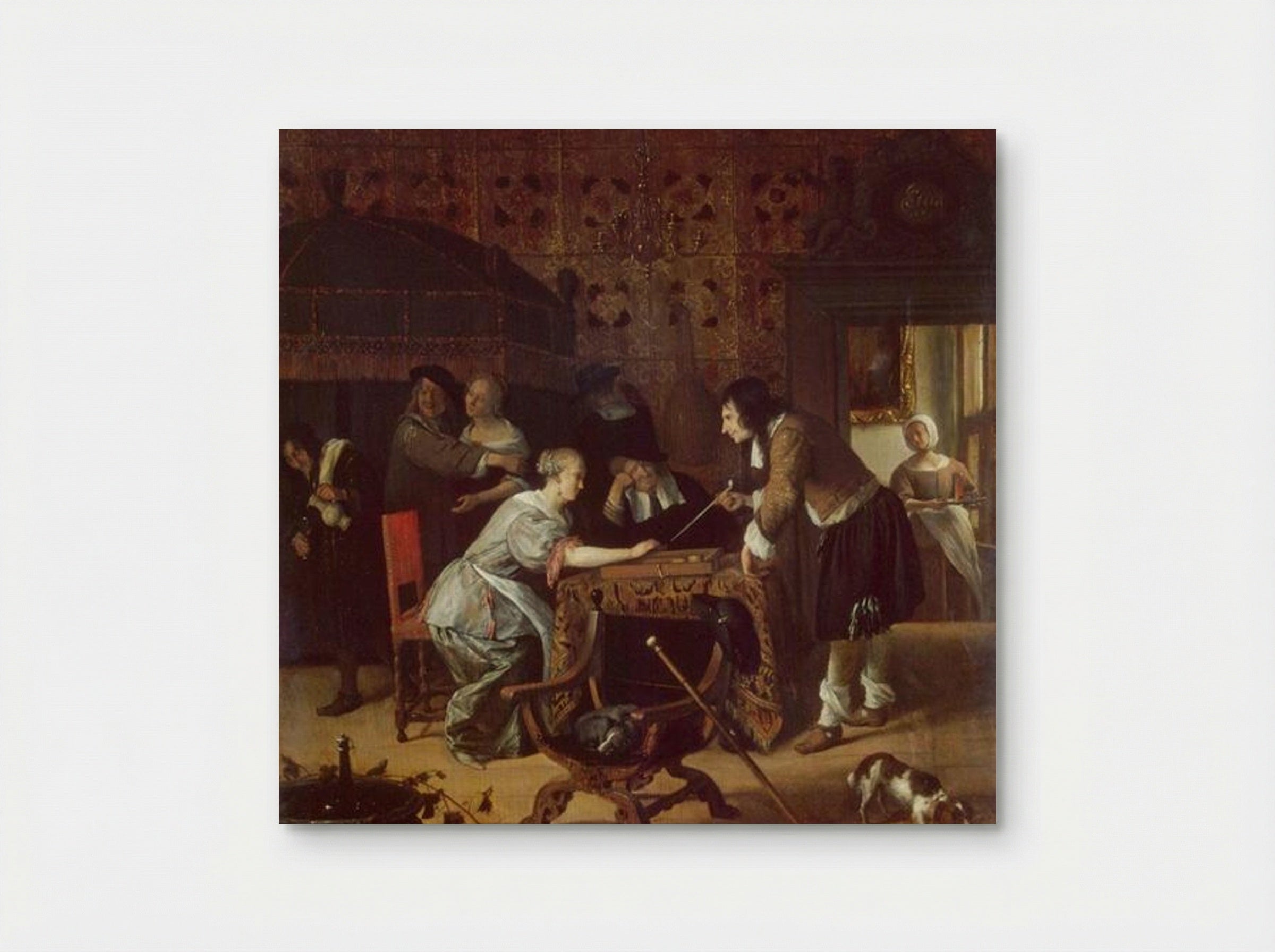 Tric-Trac Players - Jan Steen - Poster