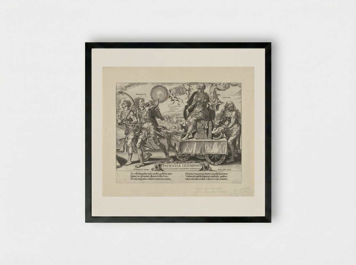 Triomf van de lijdzaamheid - Dirck Volckertsz. Coornhert - Framed Print Black