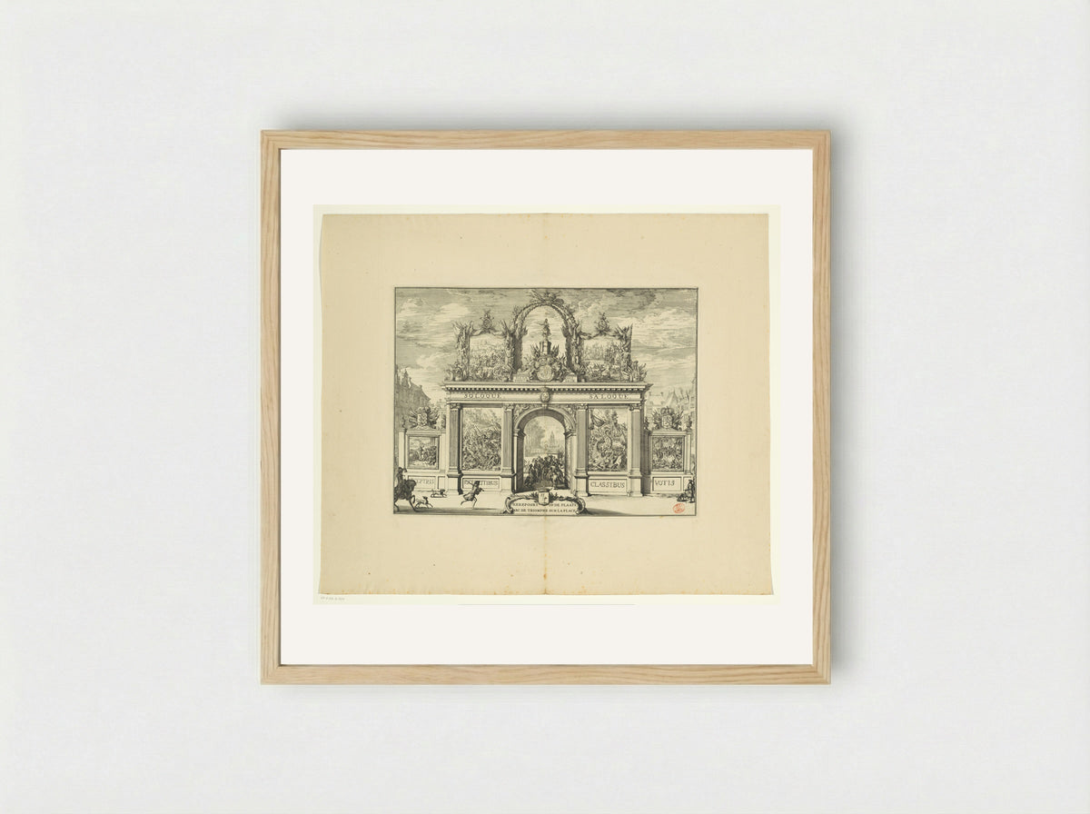 Triomfboog op de Plaats - Romeyn de Hooghe - Framed Print Wood