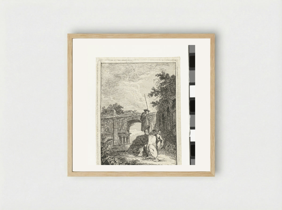 Triomfboog - Hubert Robert - Framed Print Wood