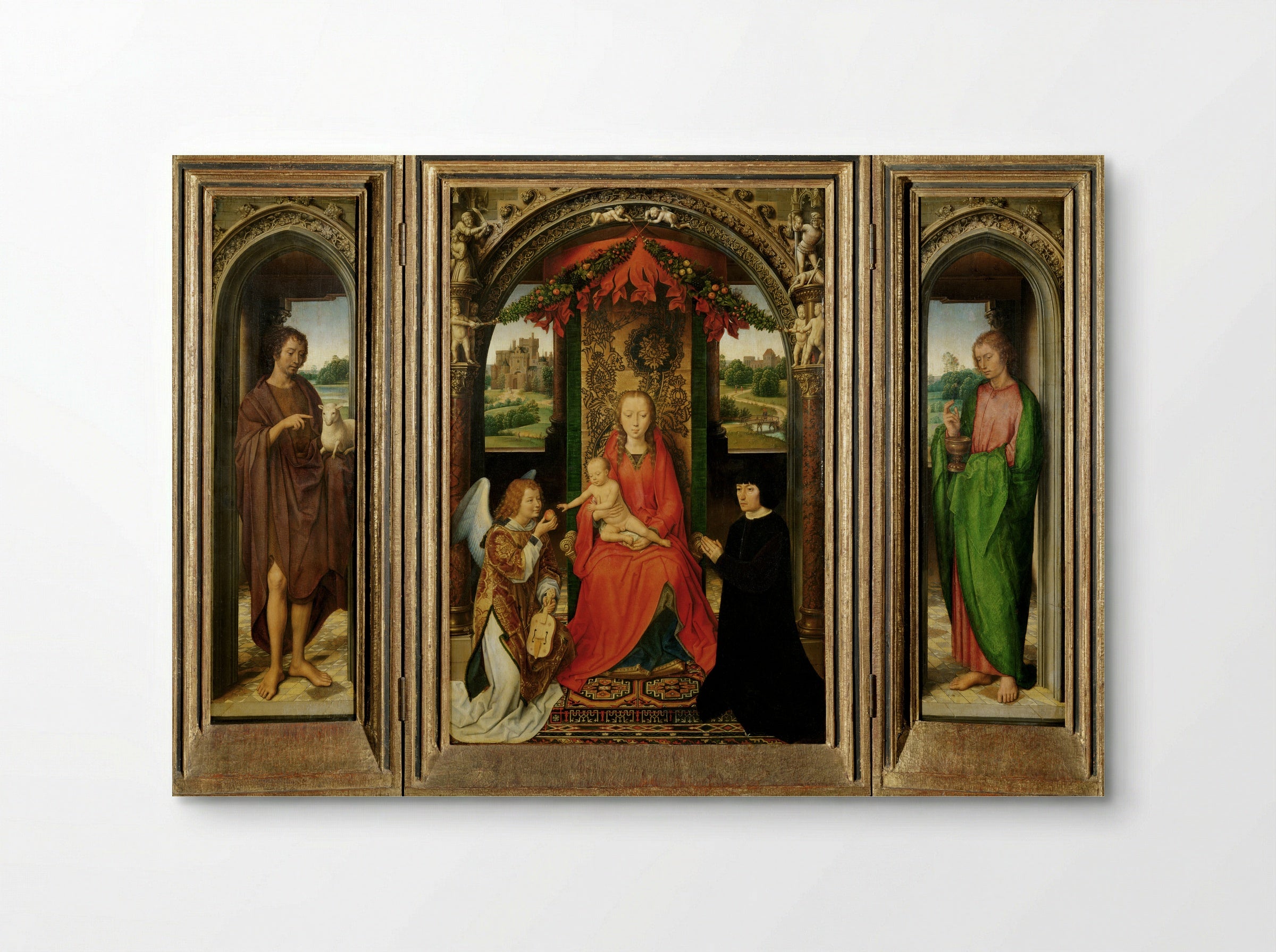 Triptych of St. John the Baptist and St. John the Evangelist - Hans Memling - Poster