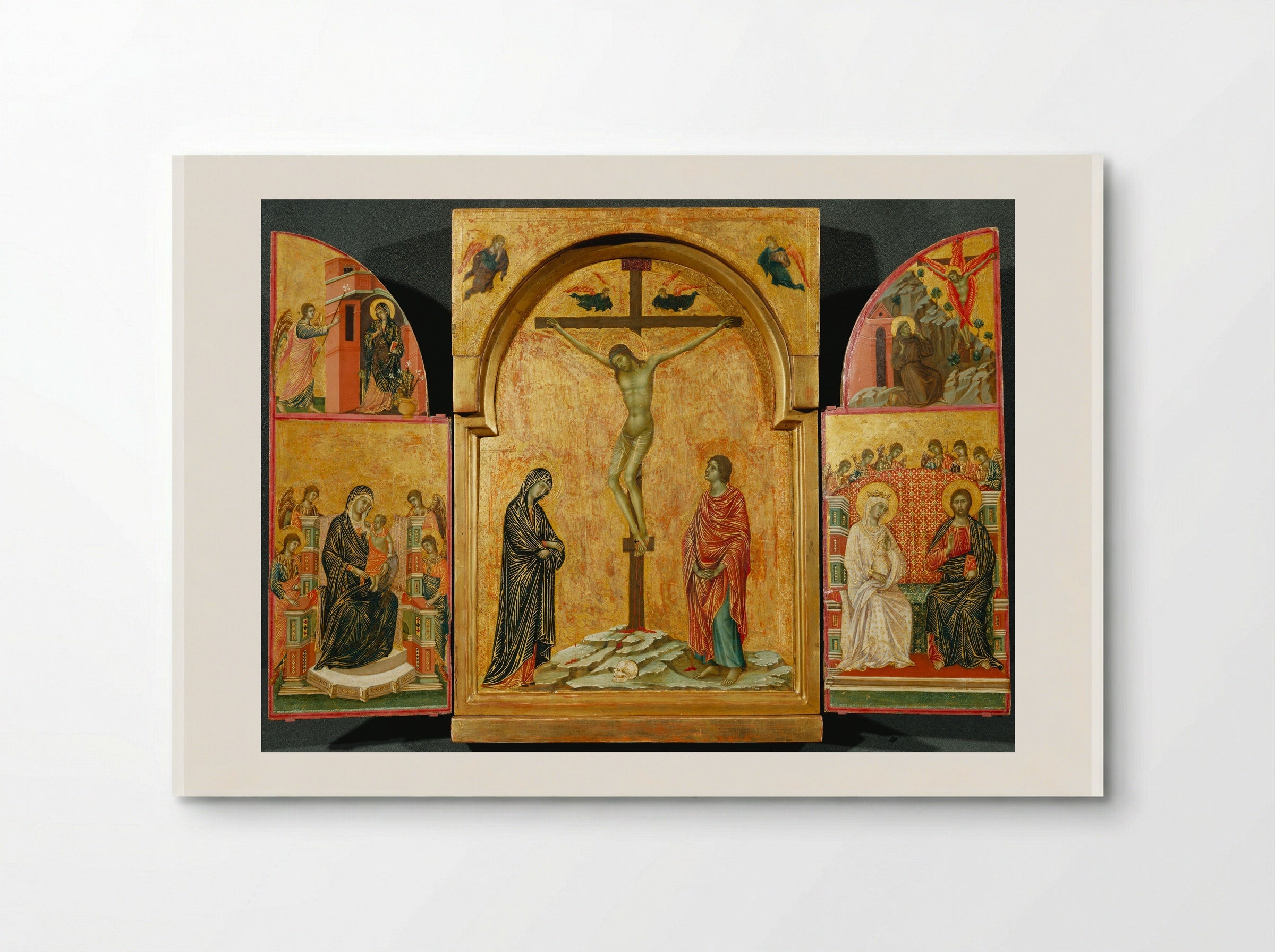 Triptych with the Crucifixion - Duccio di Buoninsegna - Poster