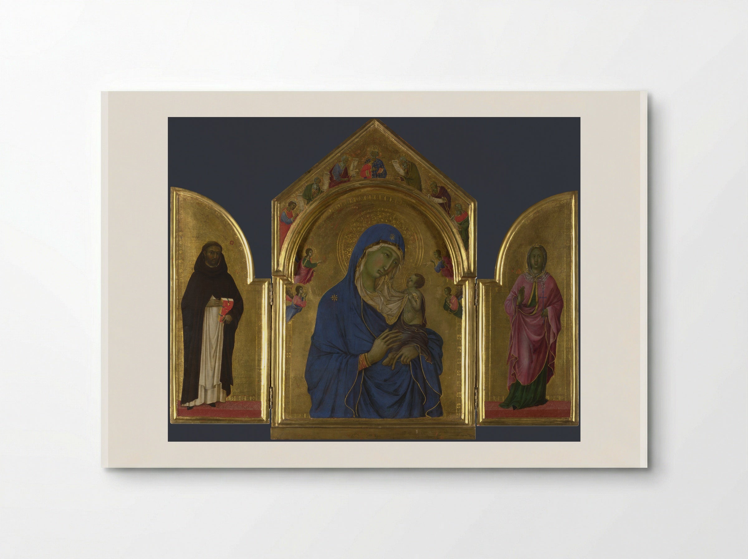 Triptych with the Virgin and Child - Duccio di Buoninsegna - Poster