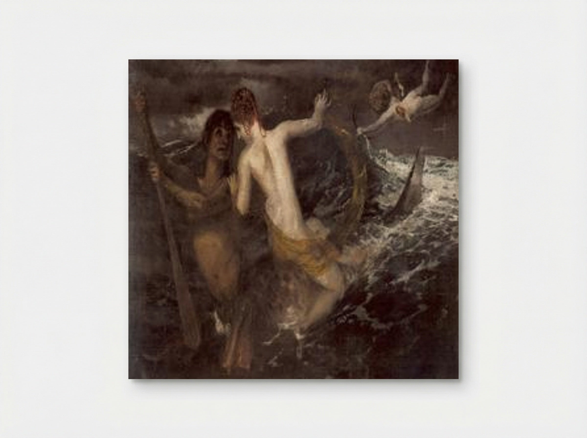 Triton Carrying a Nereid on His Back - Arnold Böcklin - Poster