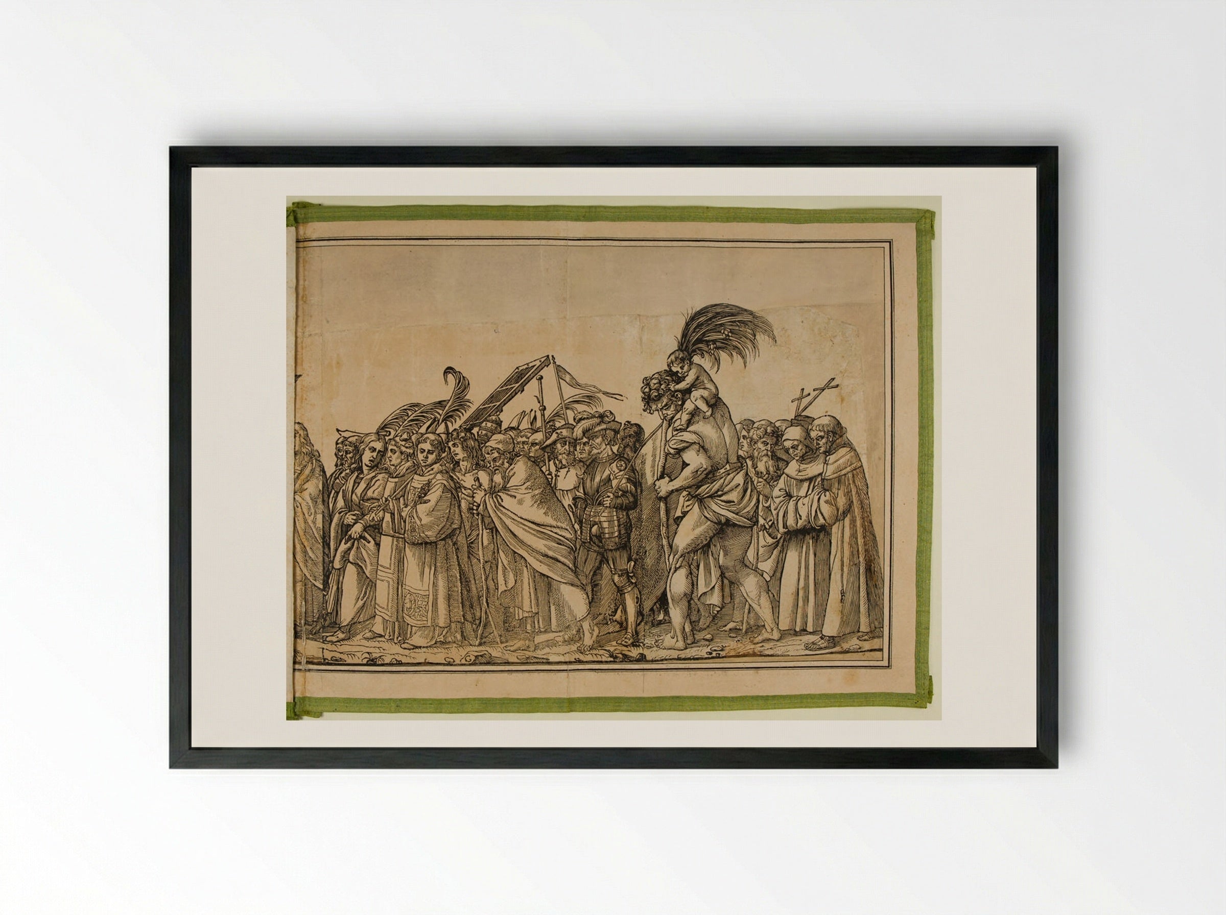 Triumph of Christ - Andrea Andreani - Framed Print Black