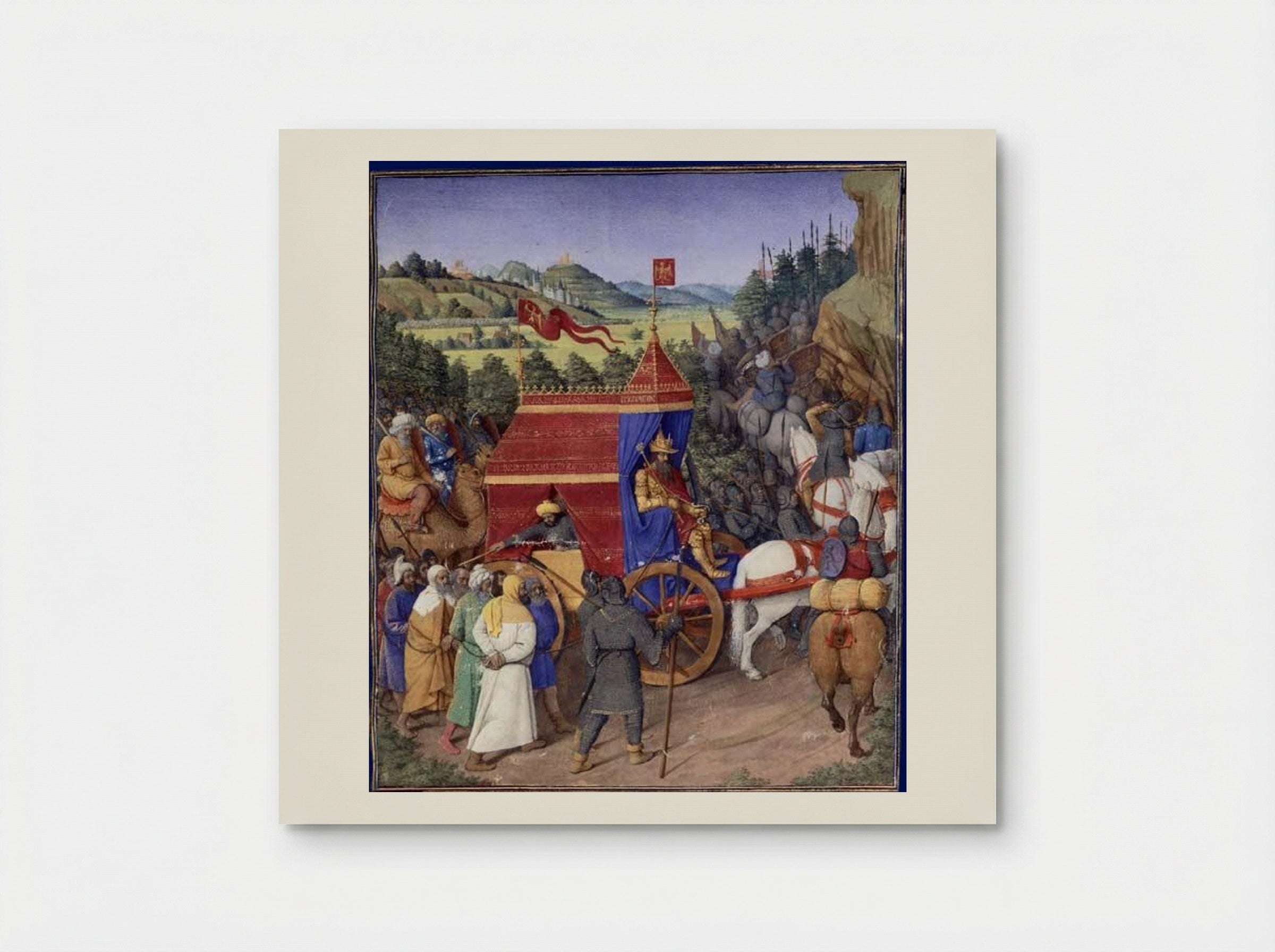 Triumph of Jehoshaphat over Adad of Assyria - Jean Fouquet - Poster