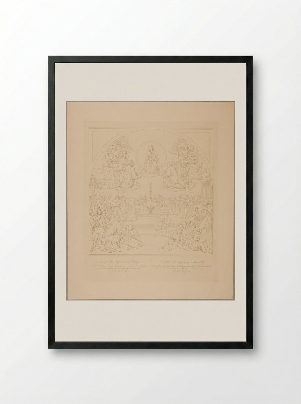 Triumph of Religion in the Arts - Samuel Amsler - Framed Print Black