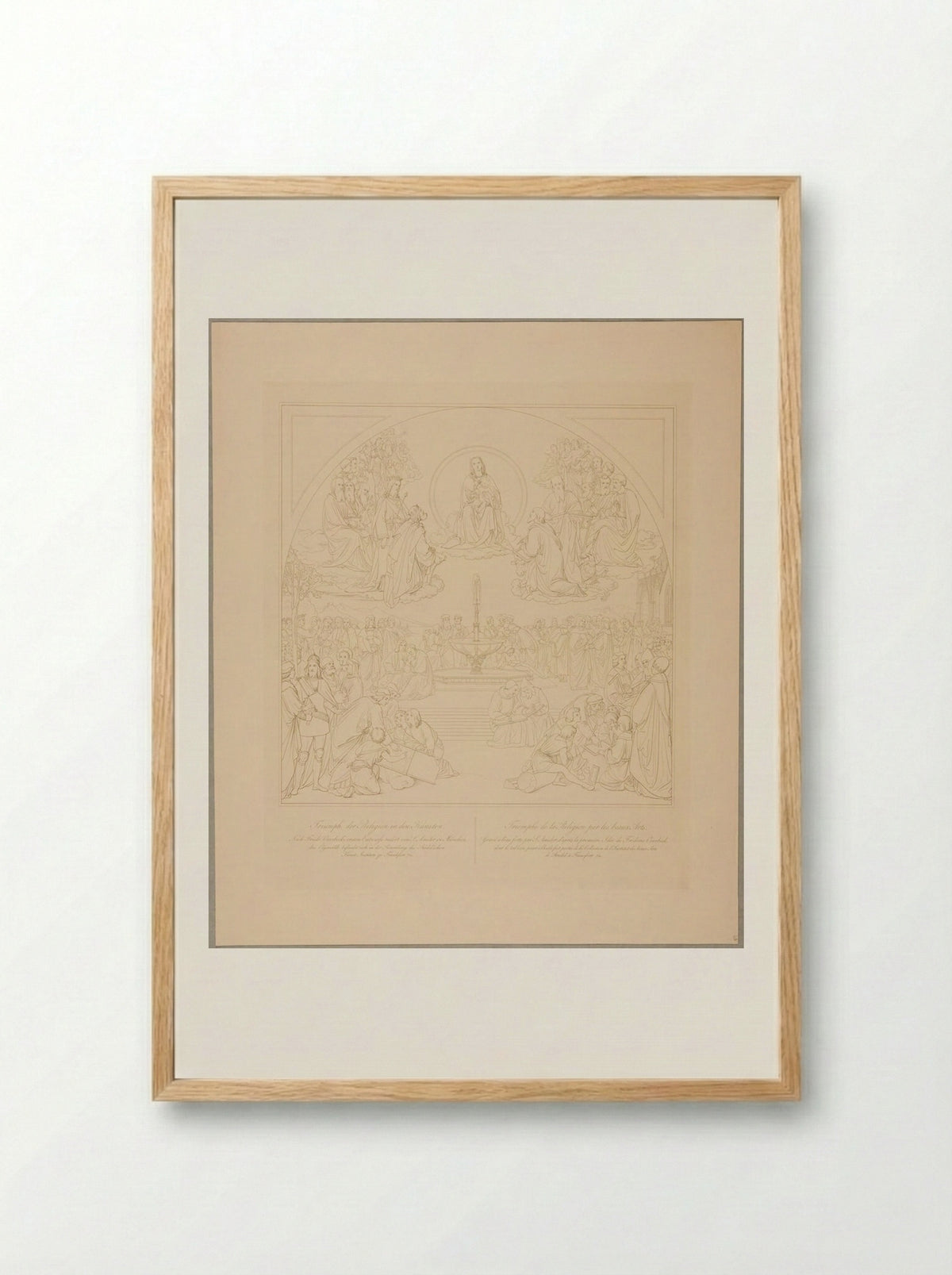 Triumph of Religion in the Arts - Samuel Amsler - Framed Print Wood