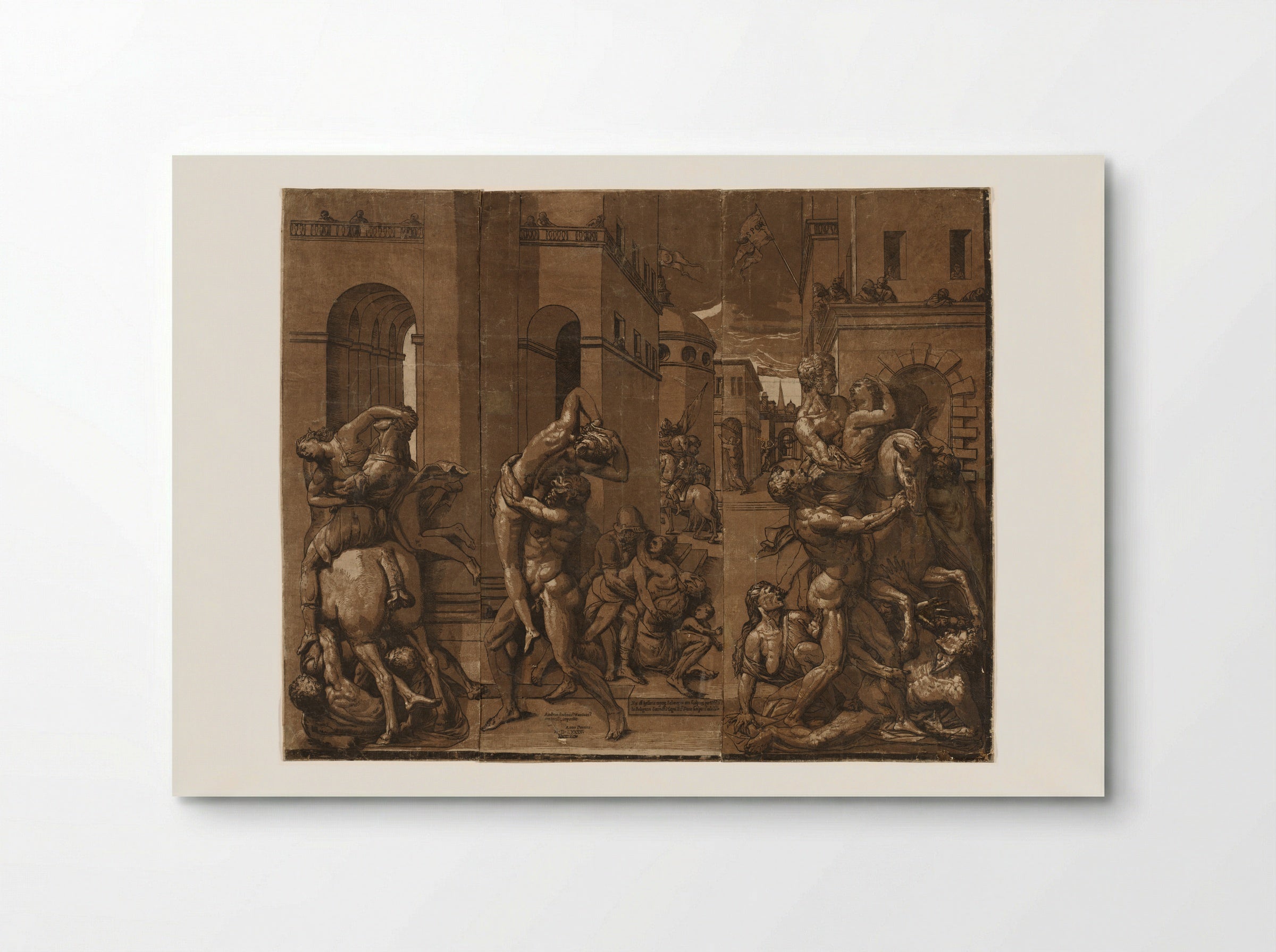 Triumph with Men, Women, and Children - Andrea Andreani - Poster