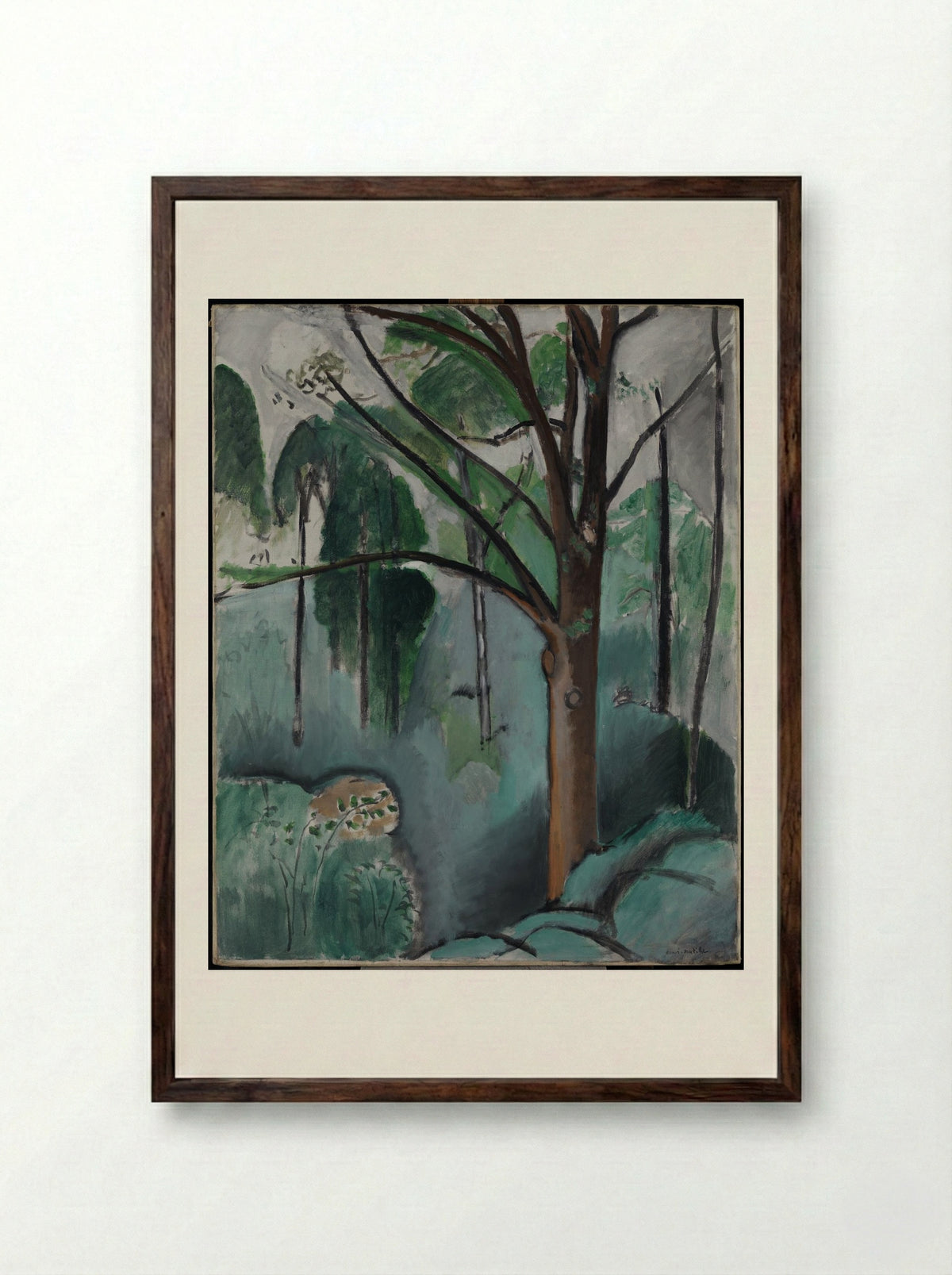 Trivaux Pond - Henri Matisse - Framed Print Dark Wood