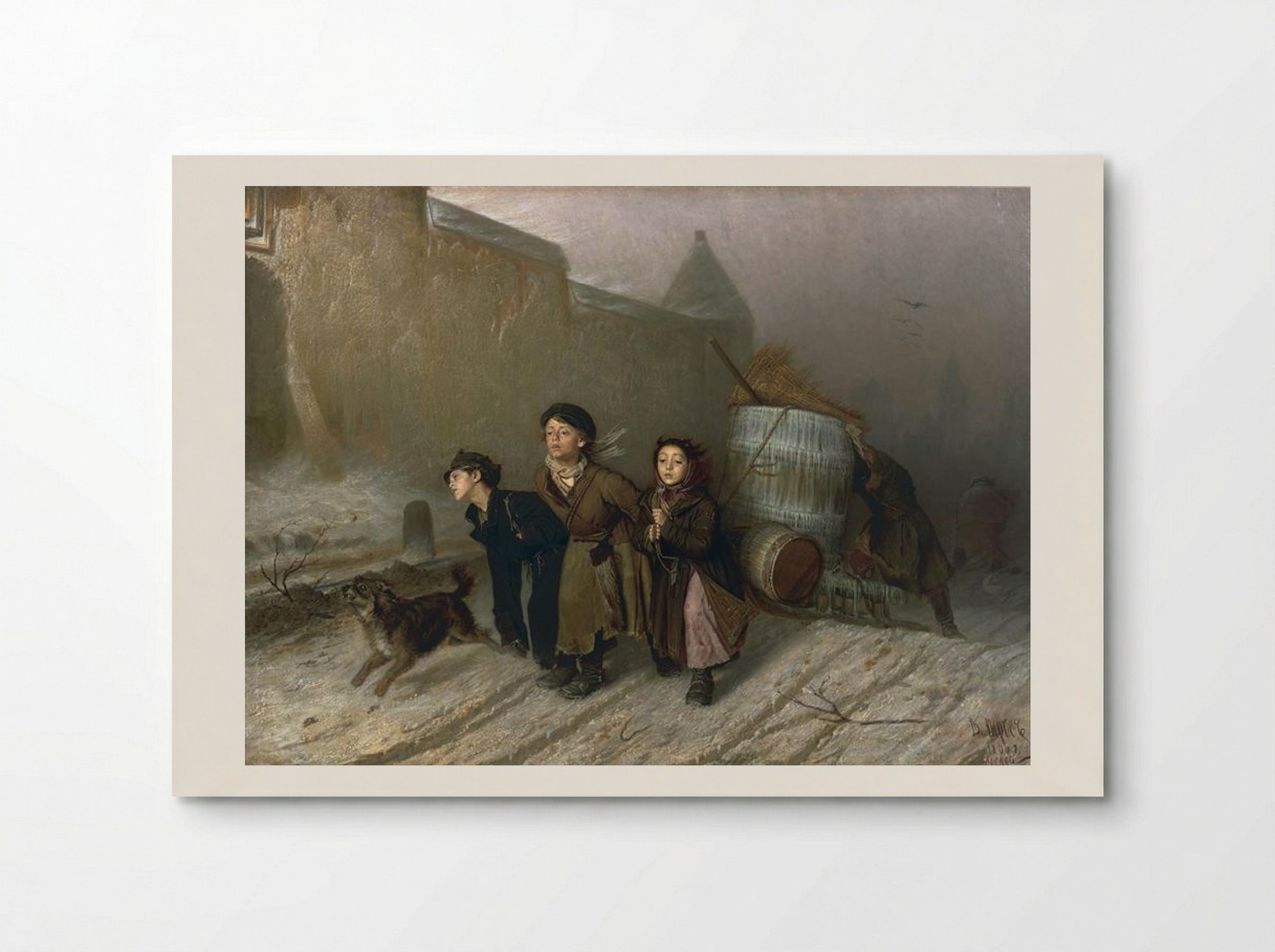 Troika. Apprentice Workmen Carrying Water - Vasily Perov - Poster