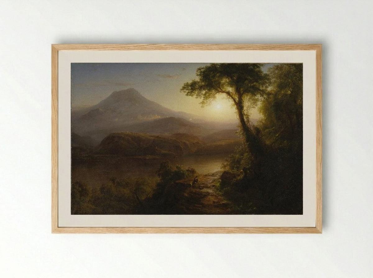 Tropical Scenery - Frederic Edwin Church - Framed Print Wood