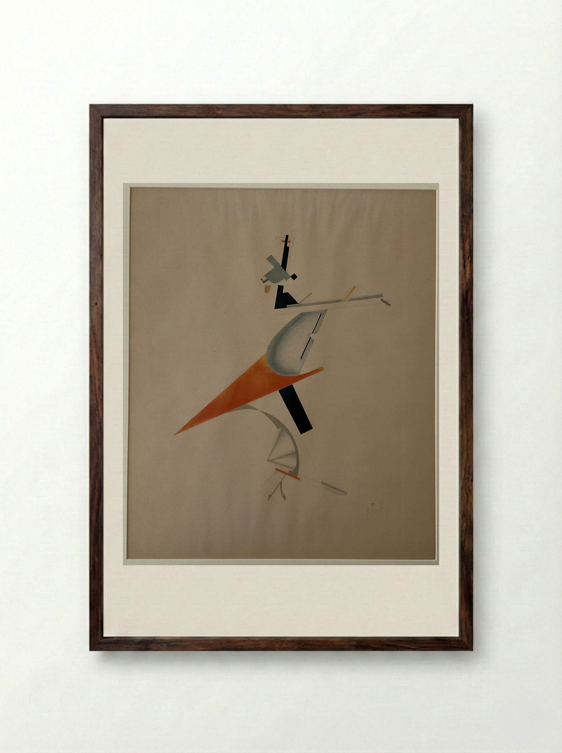 Troublemaker - El Lissitzky - Framed Print Dark Wood