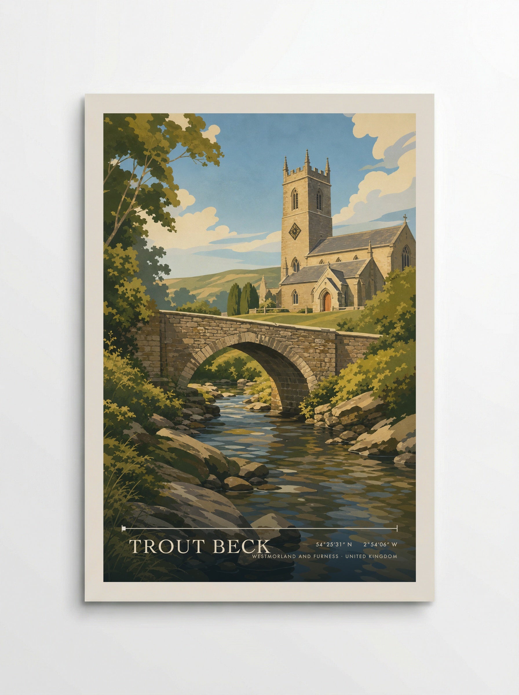 Trout Beck Westmorland and Furness United Kingdom Travel Poster - Poster
