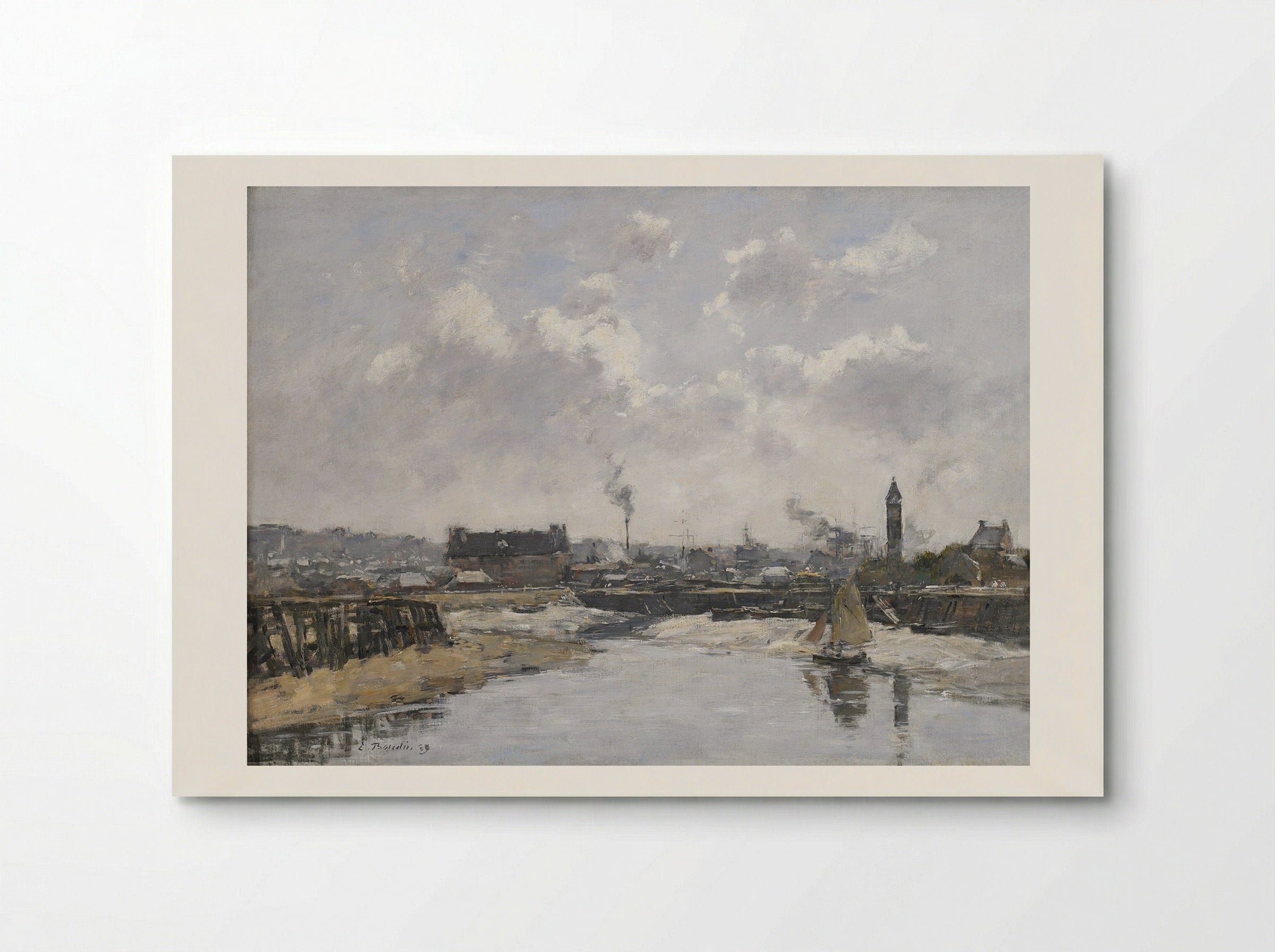 Trouville, the Port at Low Tide - Eugène Boudin - Poster