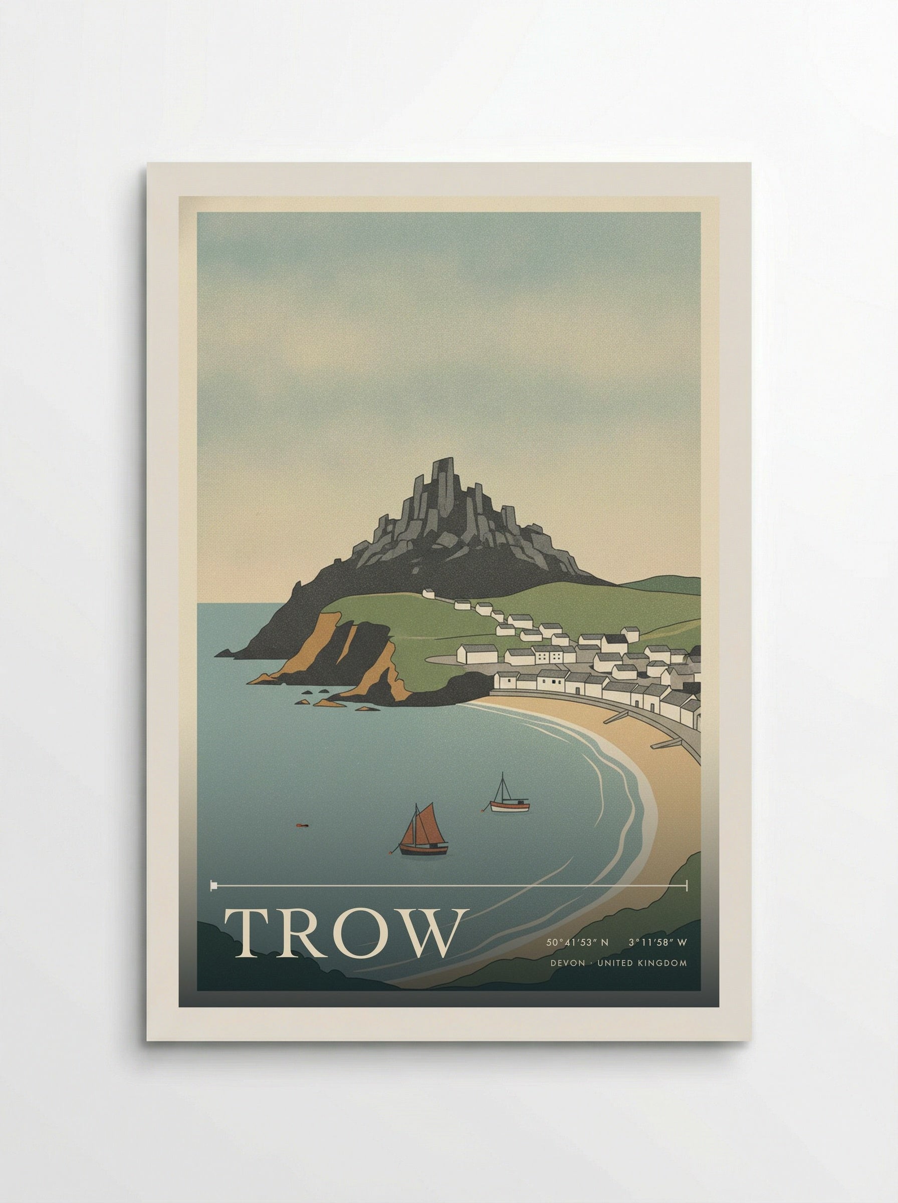 Trow Devon United Kingdom Travel Poster - Poster