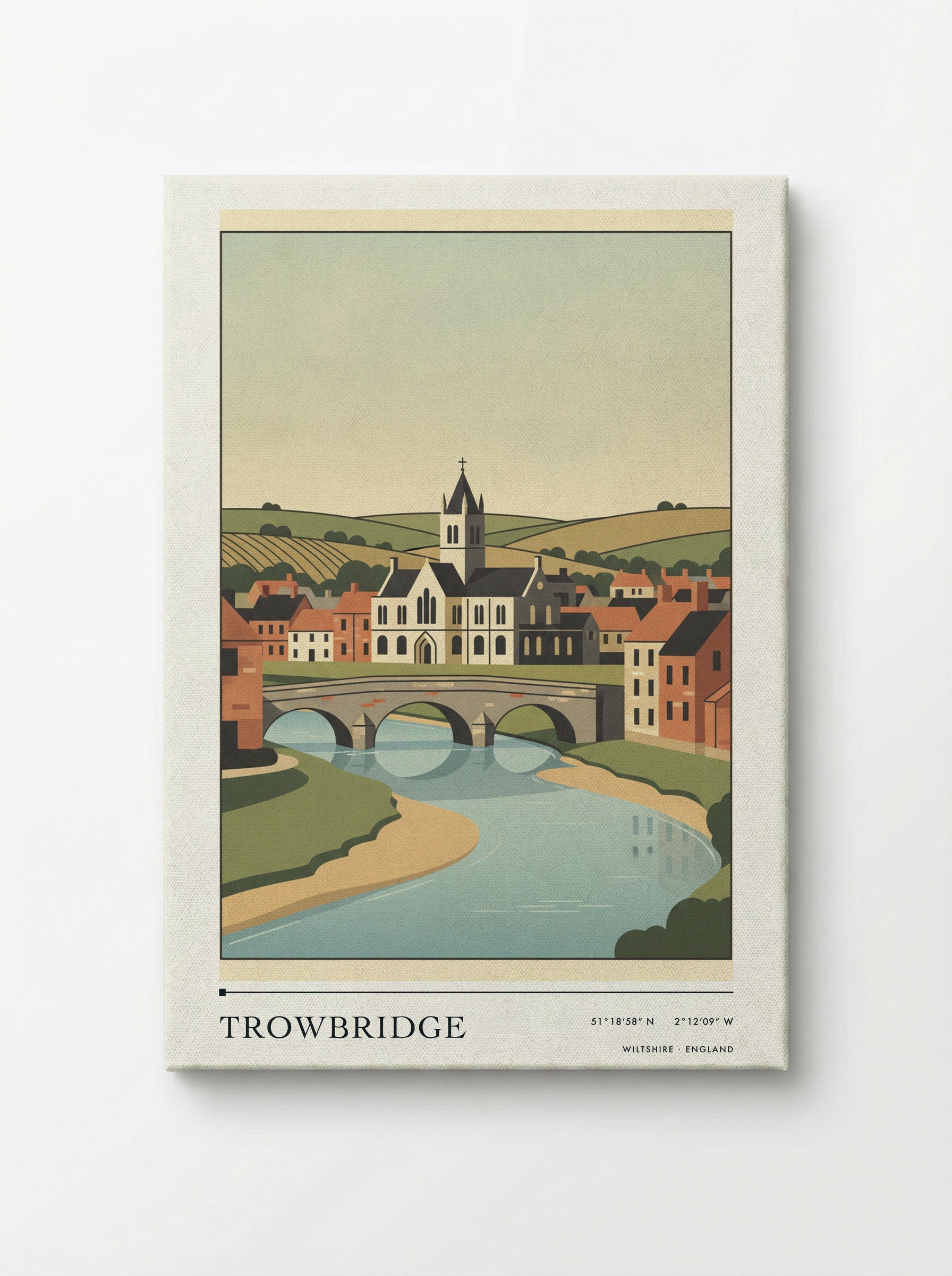 Trowbridge Wiltshire England Travel Poster - Canvas