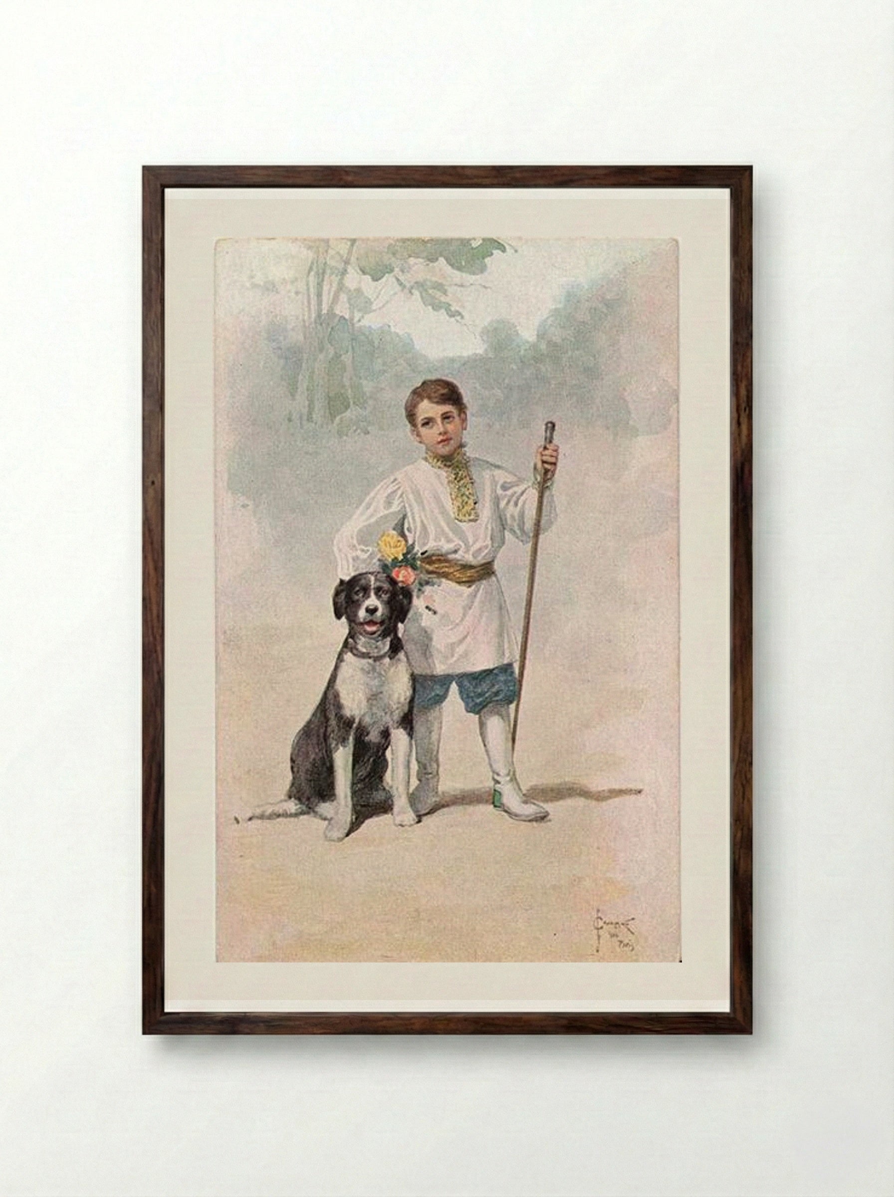 True Friends - Sergey Solomko - Framed Print Dark Wood