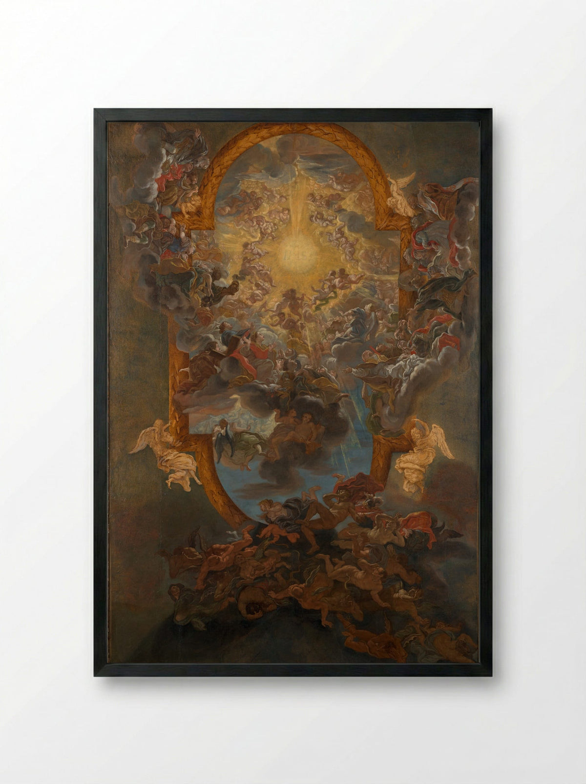 Truth (after Bernini) - Giovanni Battista Gaulli - Framed Print Black