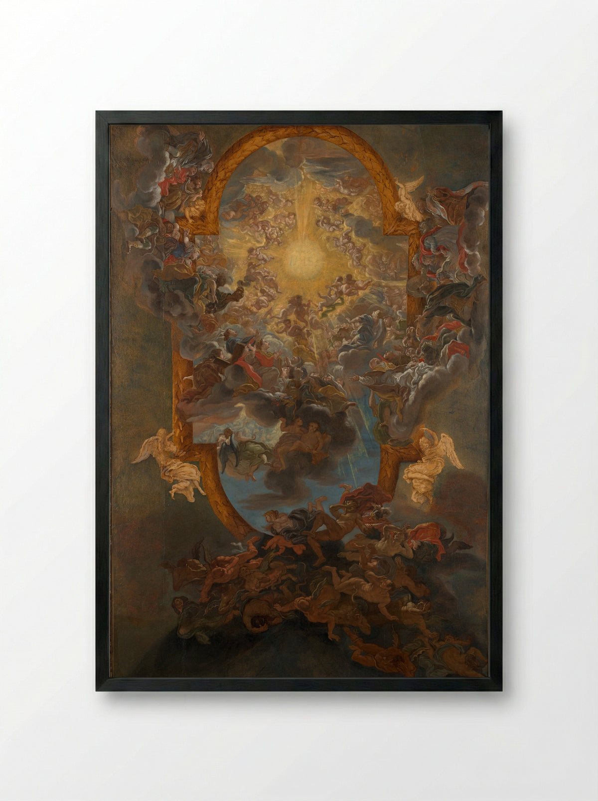 Truth (after Bernini) - Giovanni Battista Gaulli - Framed Print Black