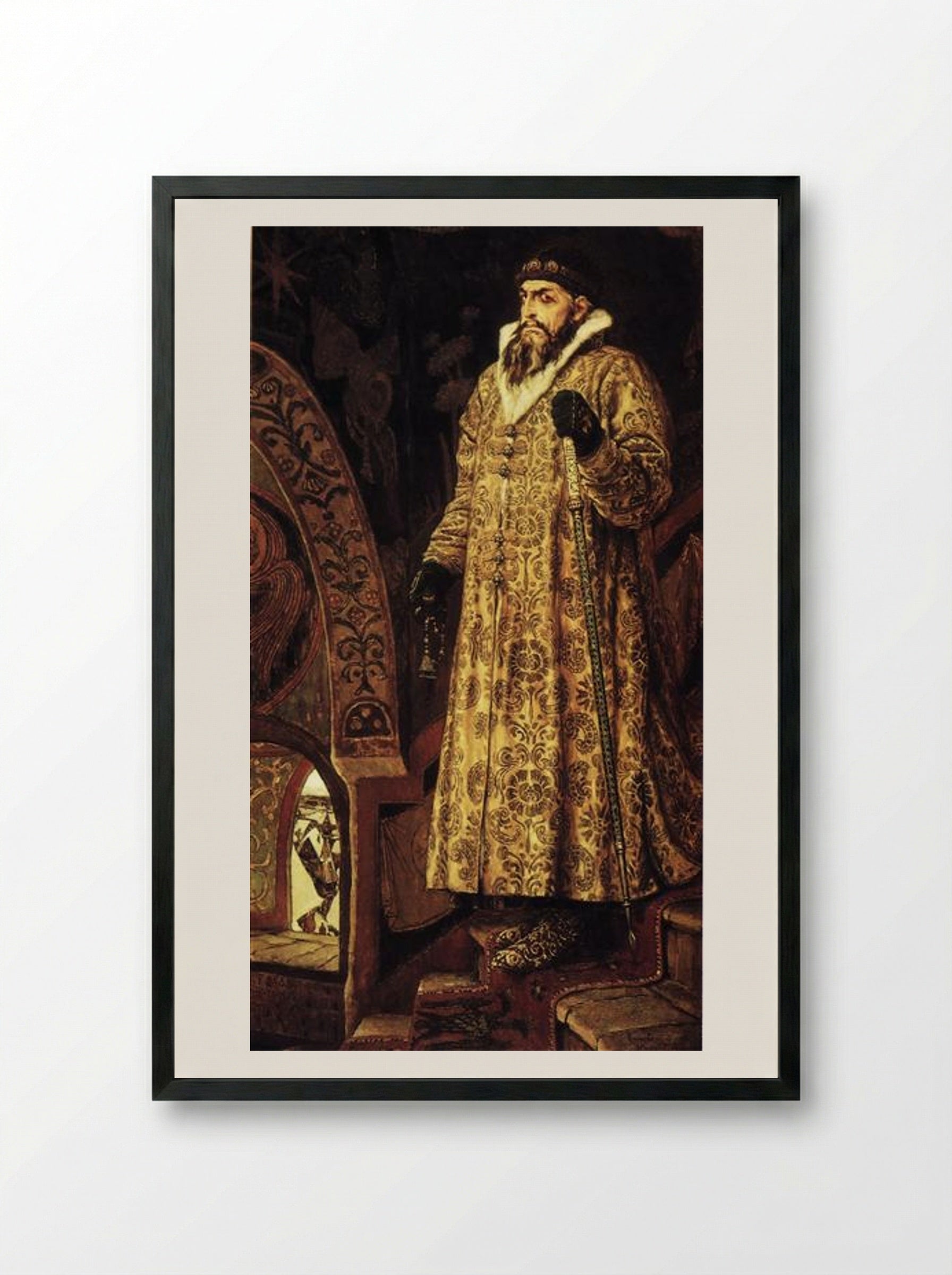 Tsar Ivan IV the Terrible - Viktor Vasnetsov - Framed Print Black