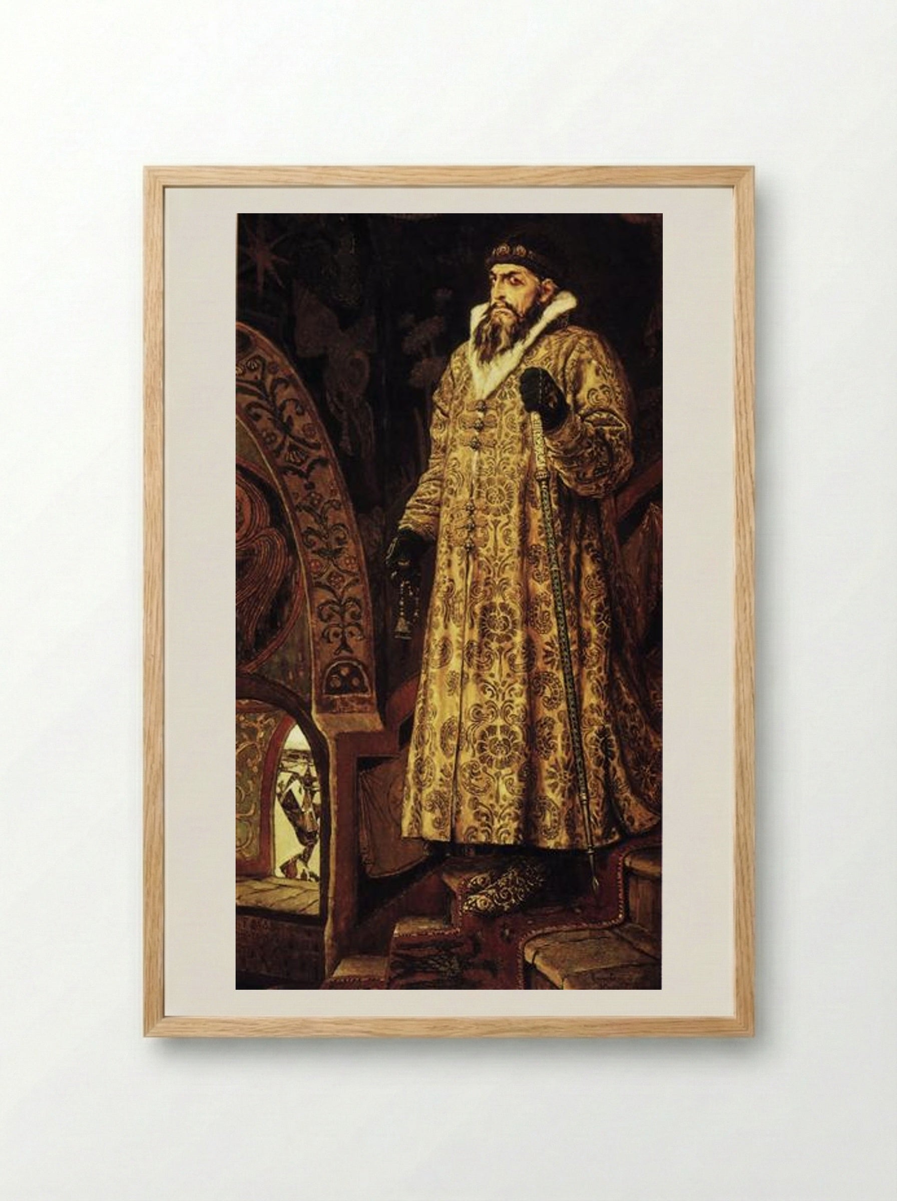 Tsar Ivan IV the Terrible - Viktor Vasnetsov - Framed Print Wood