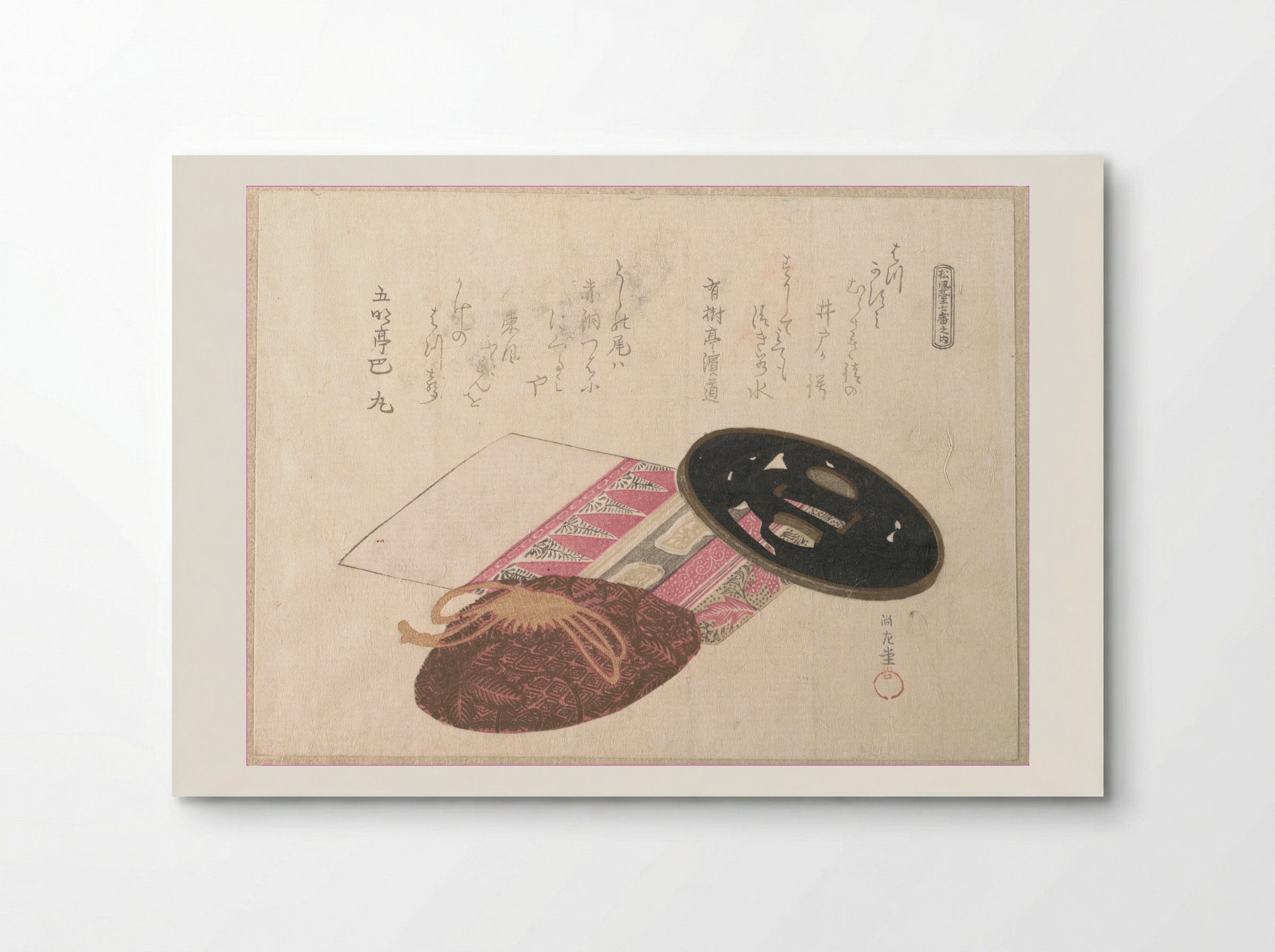 Tsuba (Sword Guard) and Bags - Kubo Shunman - Poster