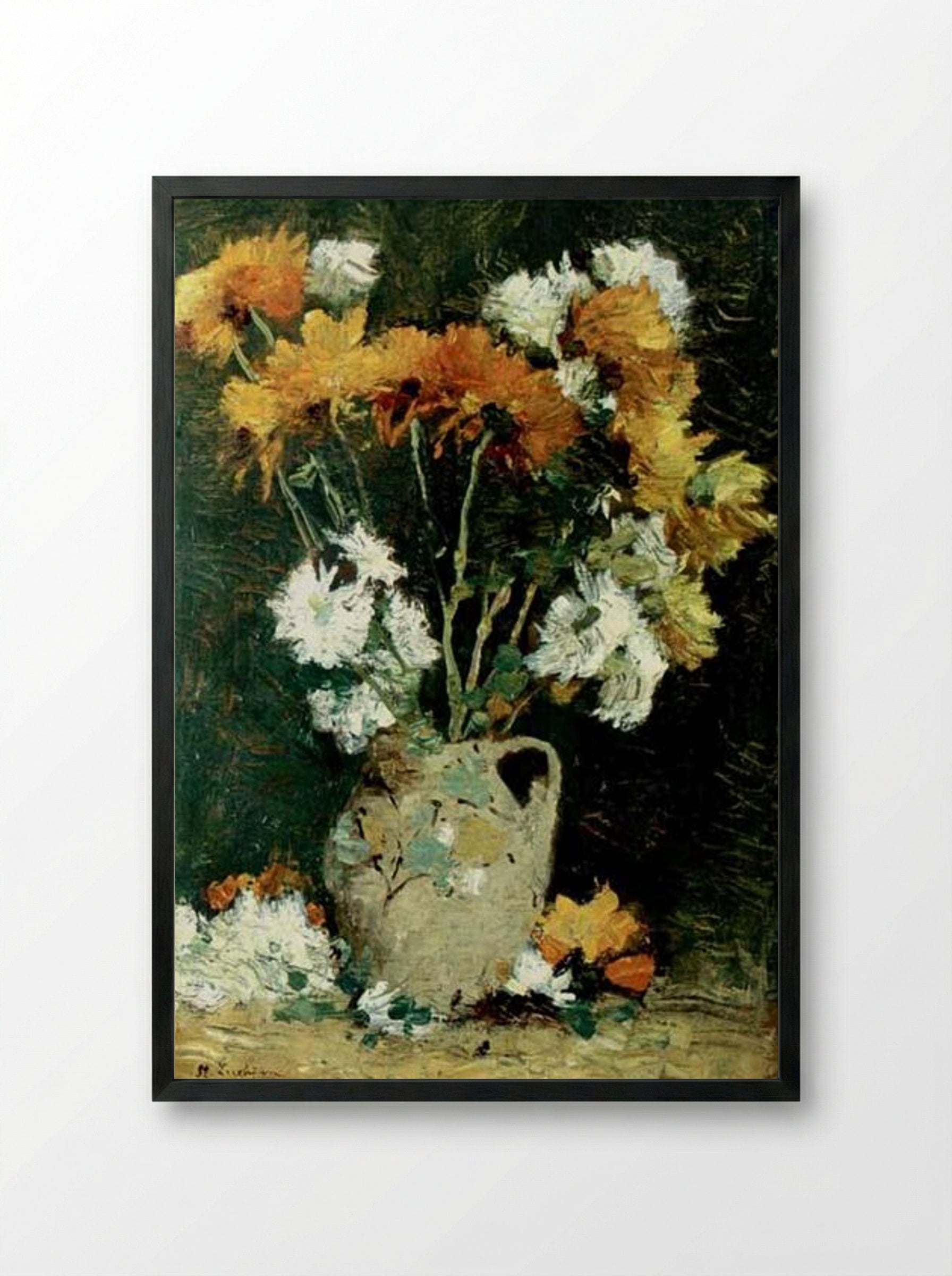 Tufănele în ulcică - Stefan Luchian - Framed Print Black