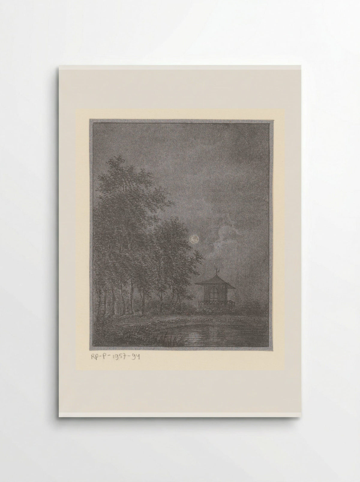 Tuin bij maanlicht - Pieter Bartholomeusz. Barbiers - Poster