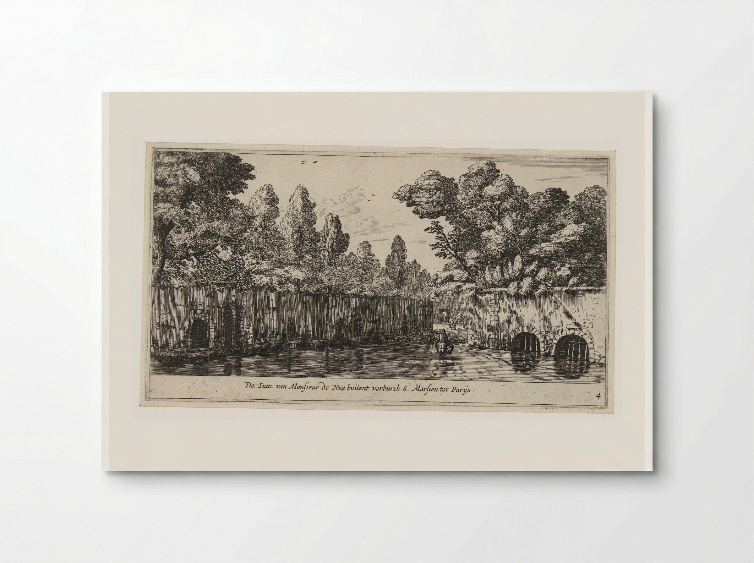 Tuin van Monsieur de Nue buiten de Parijse voorstad Marsiou - Reinier Nooms - Poster