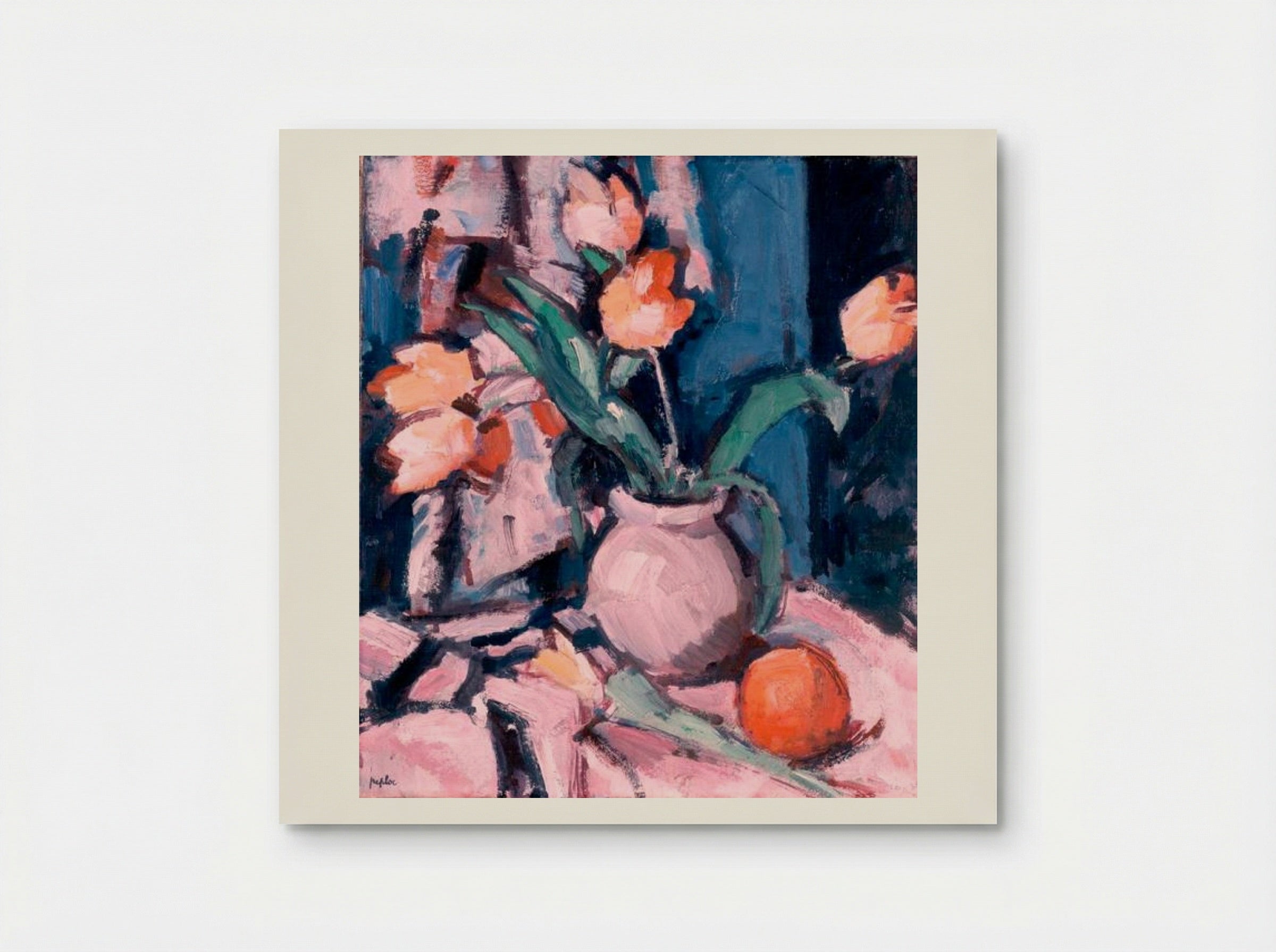 Tulips in a Brown Jar - Samuel Peploe - Poster