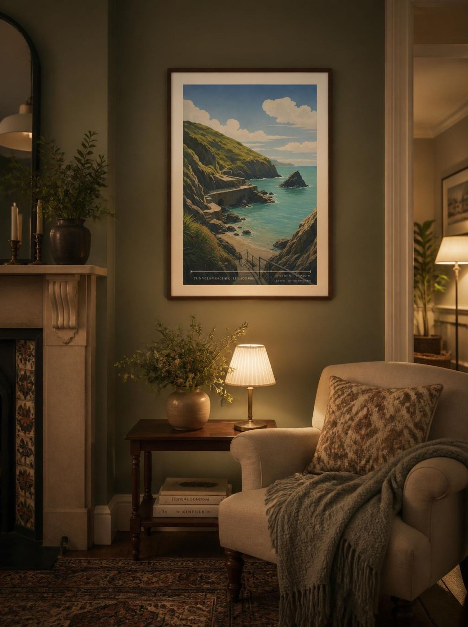Tunnels Beaches, Ilfracombe Devon United Kingdom Travel Poster - Lifestyle