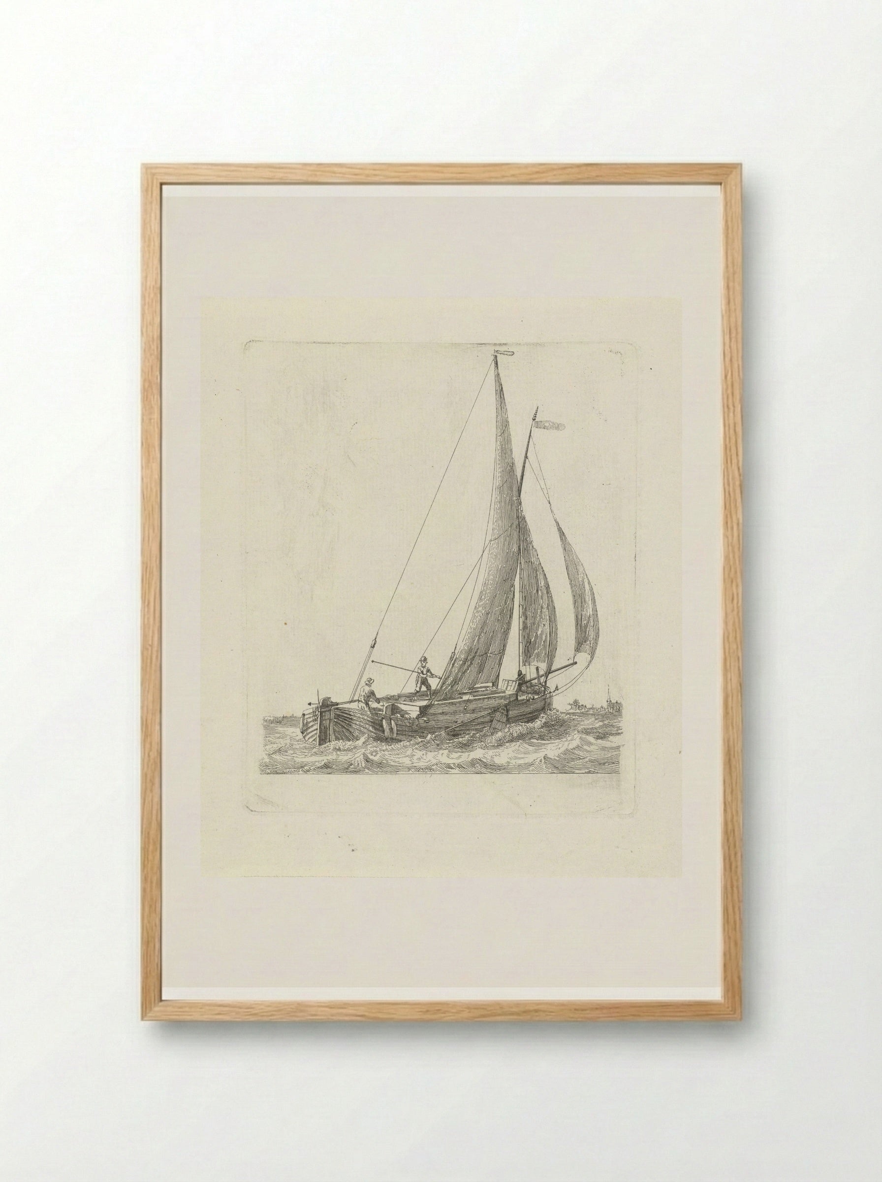 Turfschip, een zogenaamde Venus - Gerrit Groenewegen - Framed Print Wood